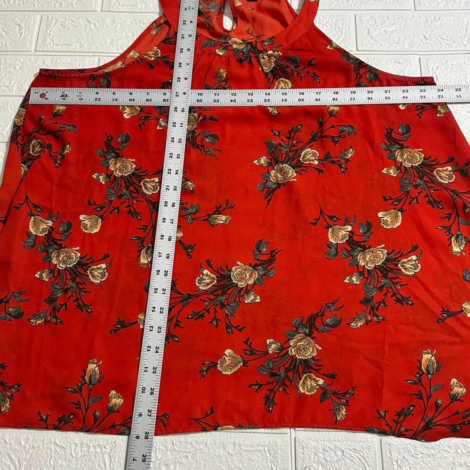 Other Blouses Other Torrid Georgette High Neck Tank Red