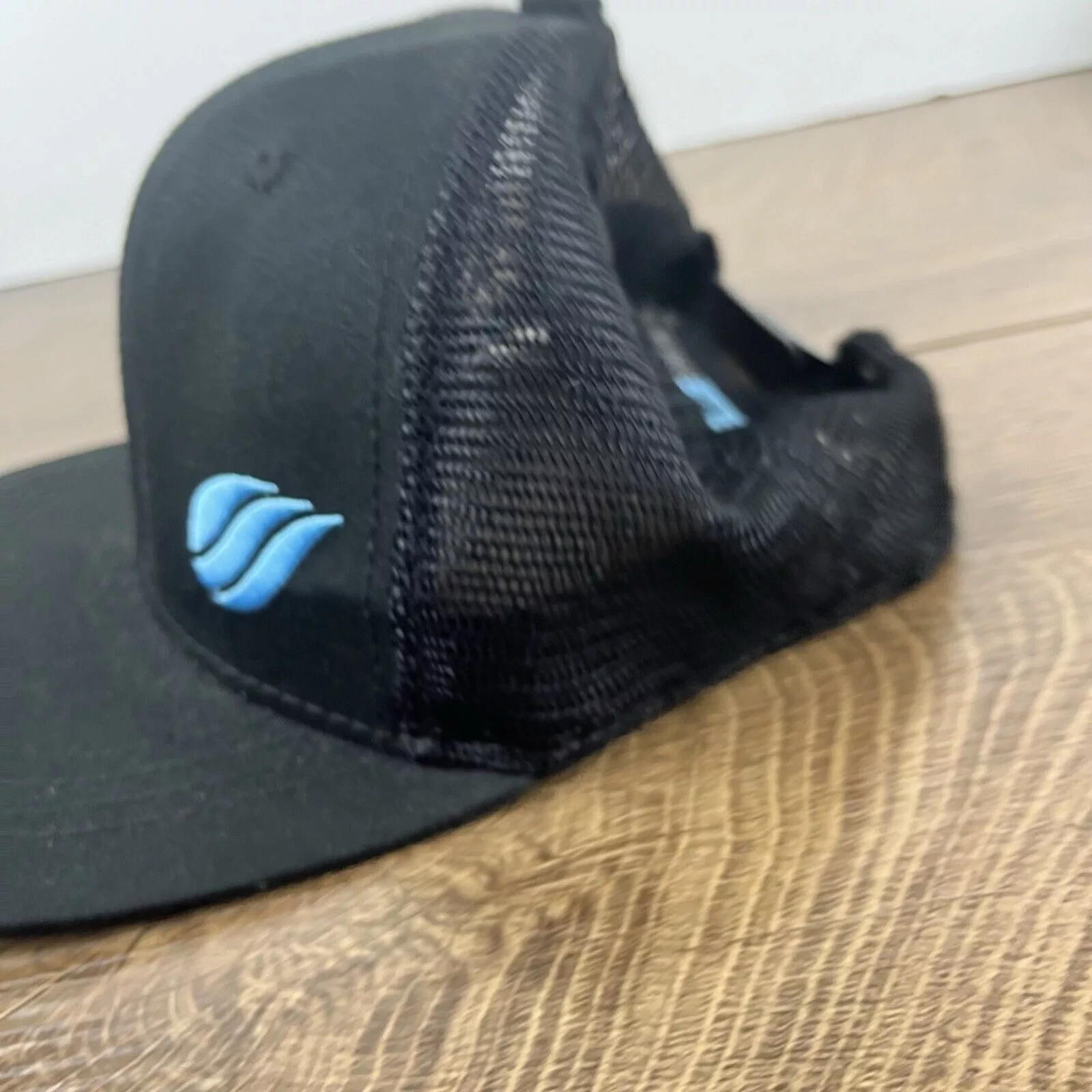 Other Hats Other Blue Wave Hat Blue Wave Adjustable Hat Black Hat Adult Fit B