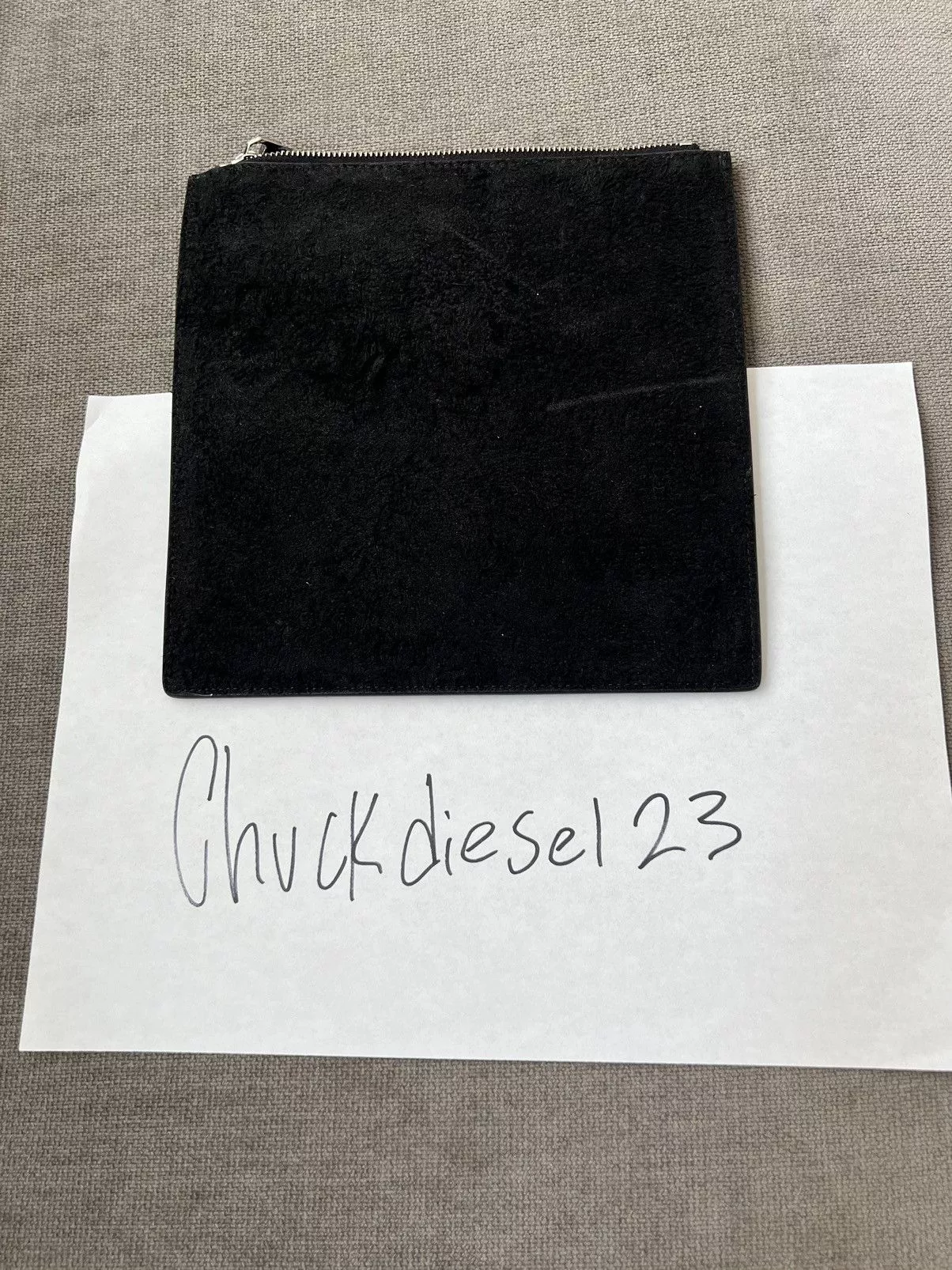 Givenchy Toiletry Pouches Givenchy Black Suede Pouch