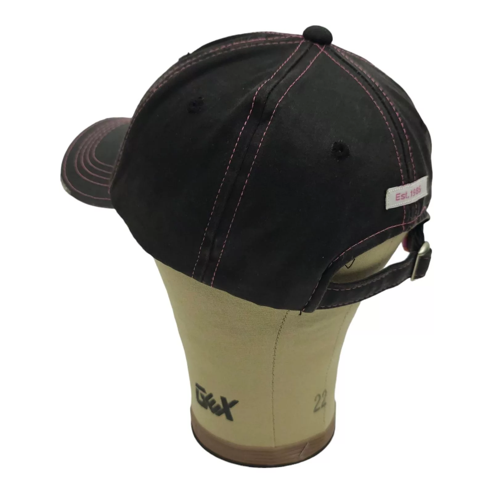Signatures Hats Signatures Mossy Oak Black Pink Distressed Tuck Strap Adjustable Cap