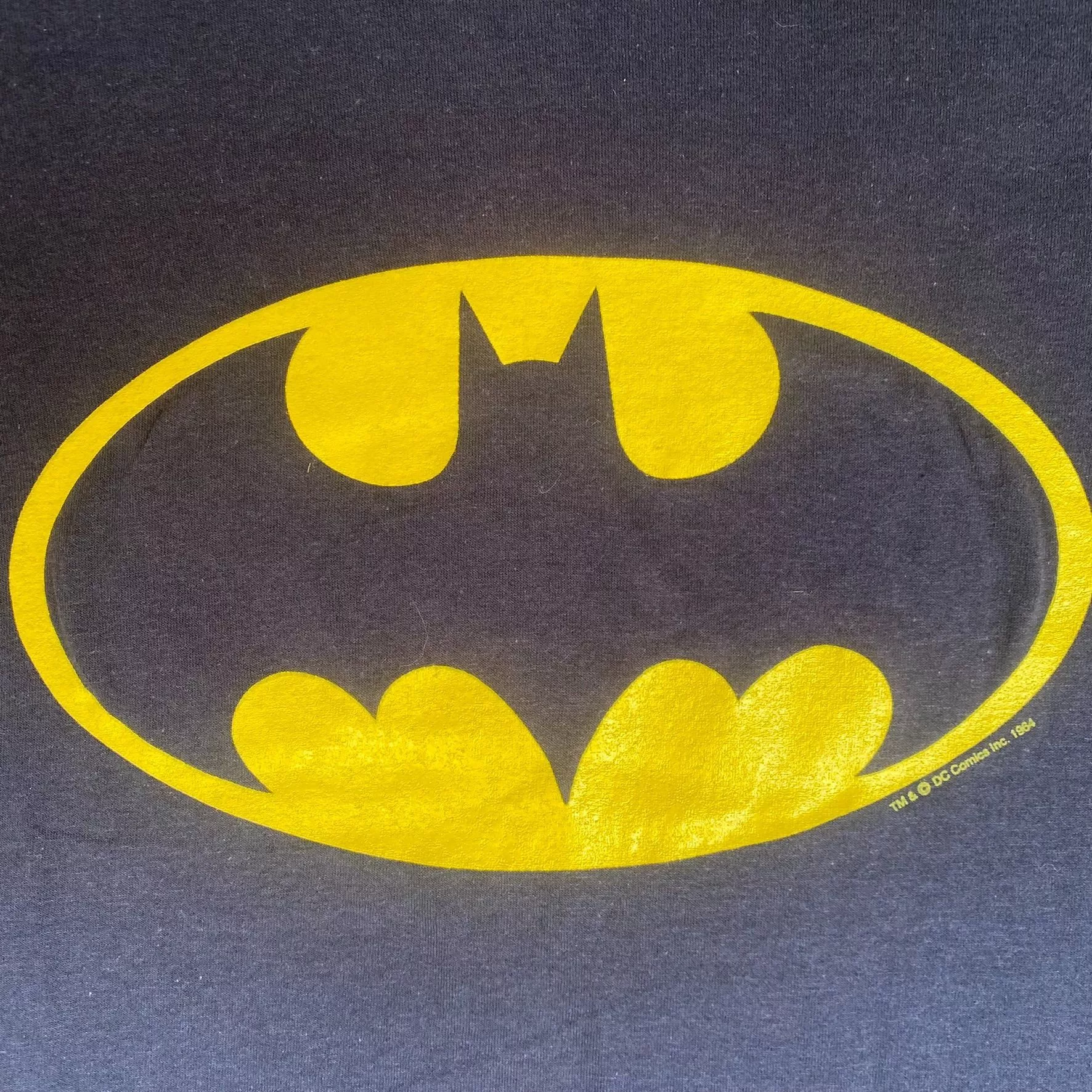 DC Comics Short Sleeve T Shirts Vintage 80s Batman Logo Shirt Single Stitch DC Comics Tee Black