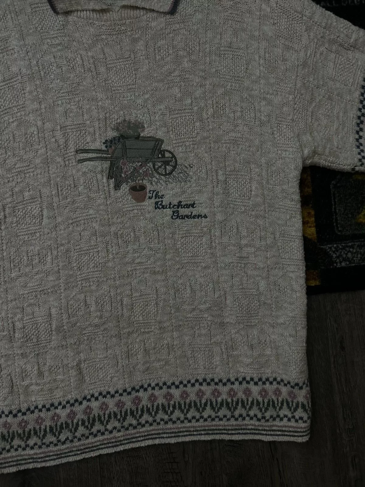 Vintage Polos Vintage Knitted Polo Beige