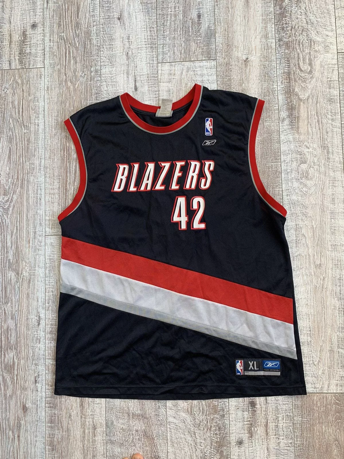 NBA Jerseys NBA × Reebok × Vintage Vintage Reebok Blazers Ratliff 42 Jersey Black