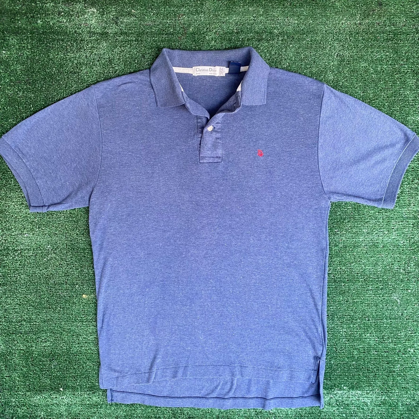Christian Dior Monsieur Polos Christian Dior Monsieur Vintage 80s Christian Dior Polo Blue Logo Mongram Shirt