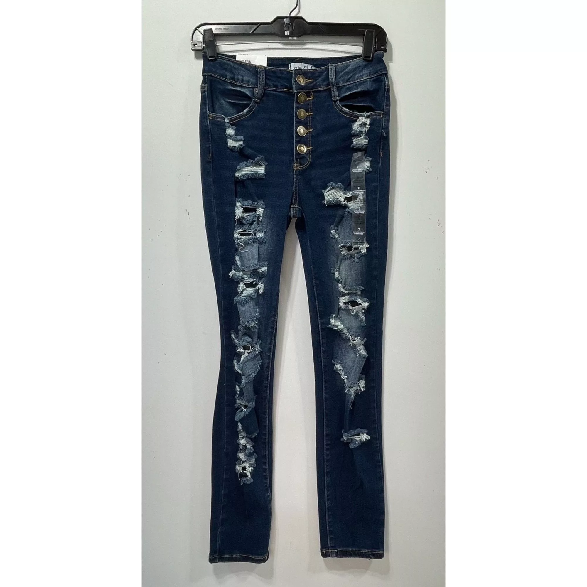 rue21 Jeans rue21 Rue 21 - Women's Ultimate High-Rise Skinny Jeans Distressed Blue