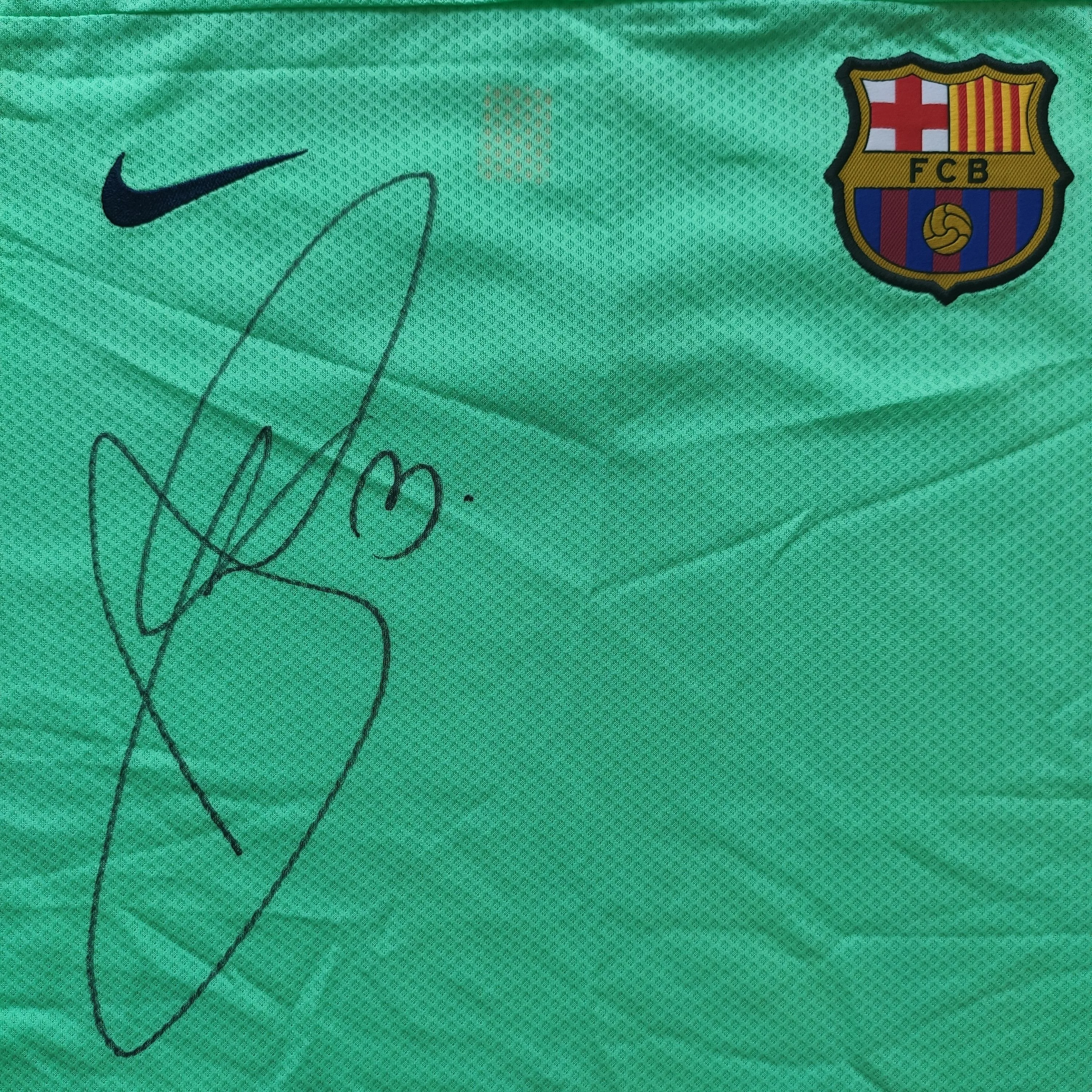 Nike Jerseys F.C. BARCELONA training FOOTBALL SOCCER JERSEY NIKE Green