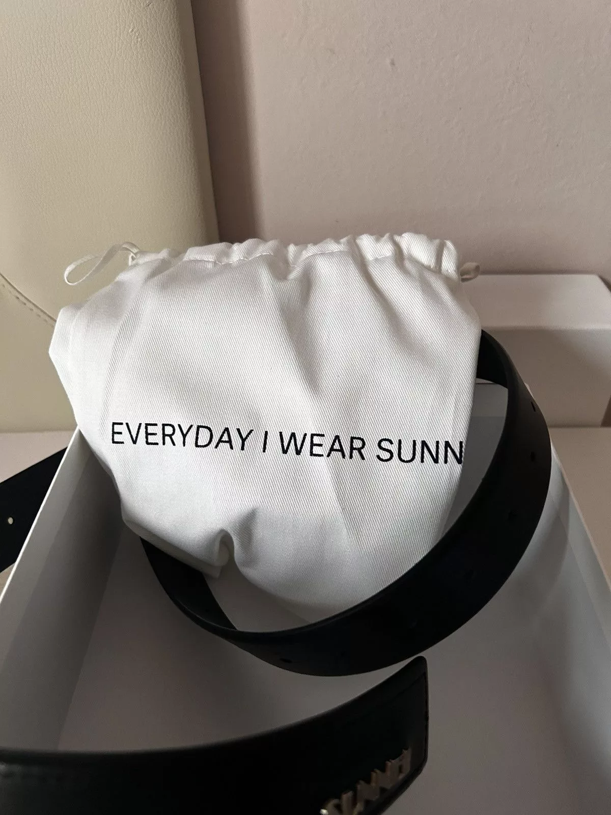 Sunnei Belts Sunnei black leather belt OS