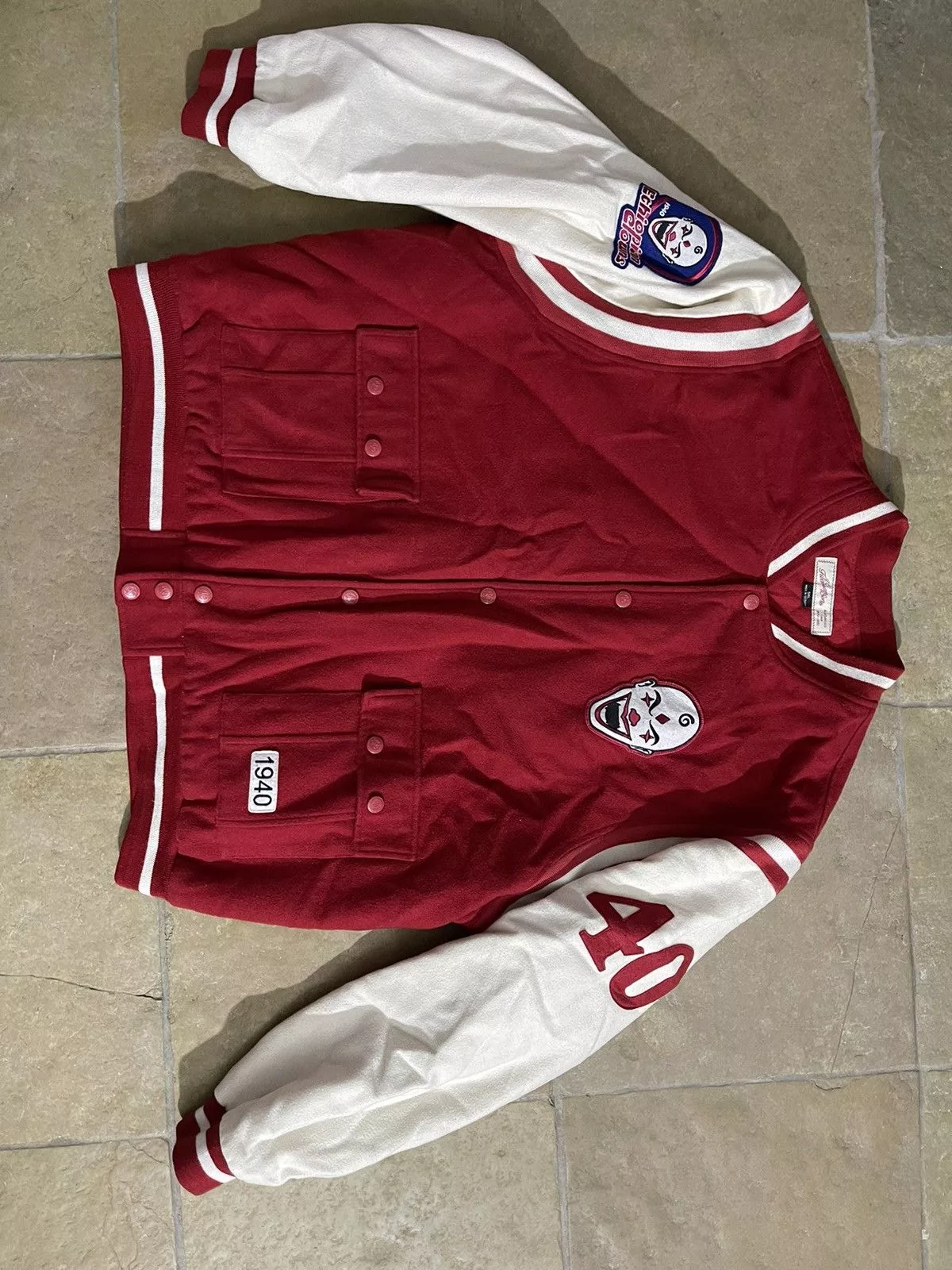 Vintage Heavy Coats Vintage Ethiopian Clowns Varsity Jacket Red