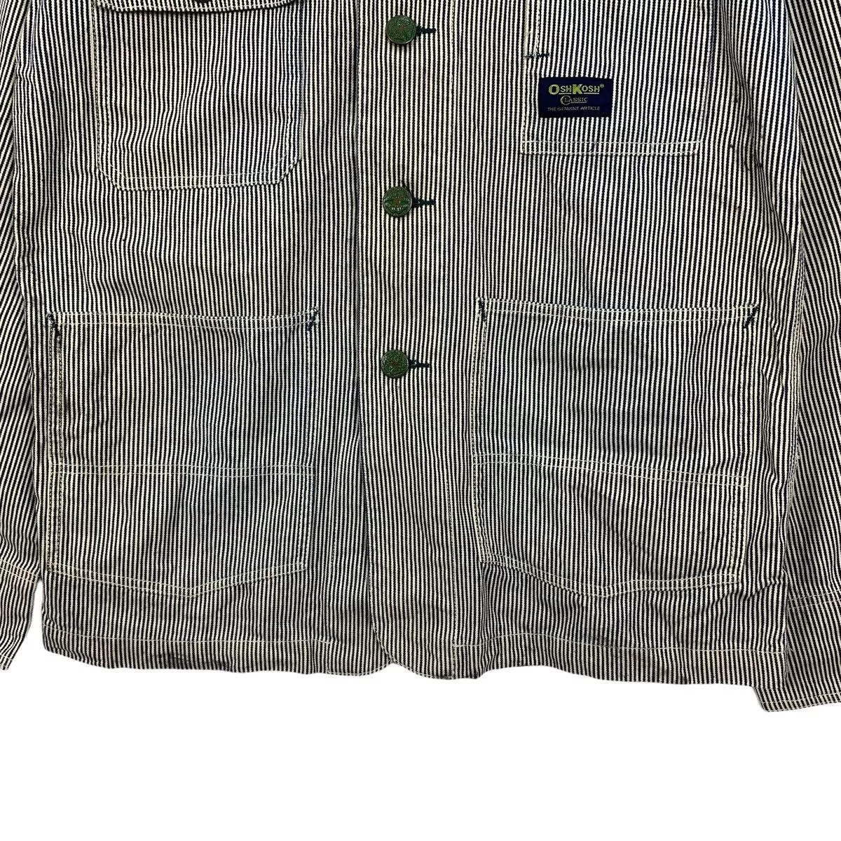 Oshkosh Light Jackets Vintage 90s OshKosh Workers Denim Stripe Jacket Blue