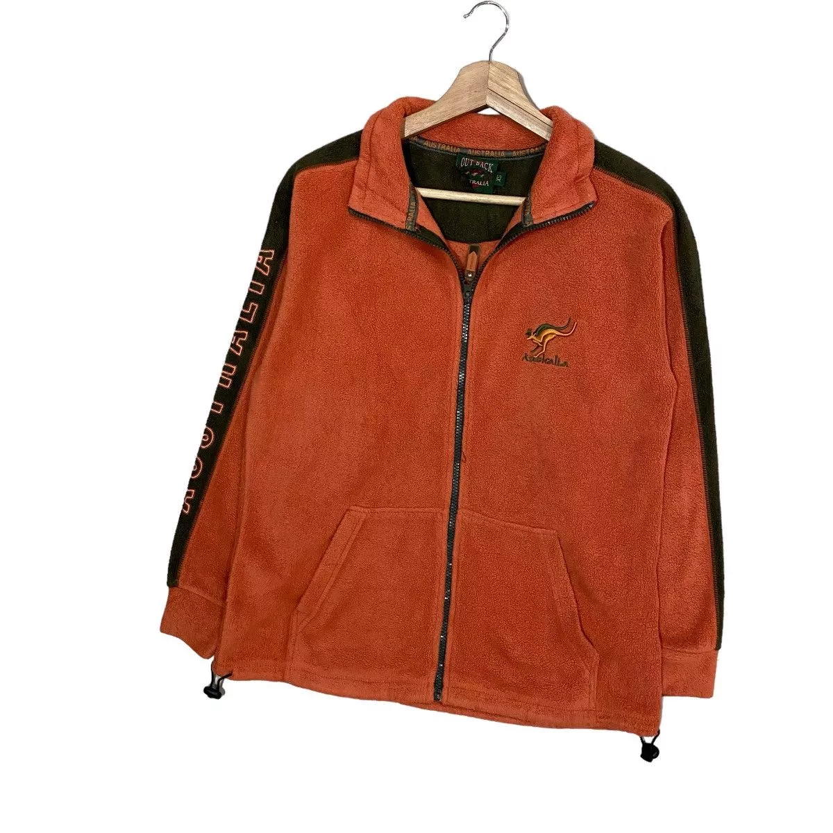 The Australian Outback Collection Light Jackets The Australian Outback Collection VINTAGES OUTBACK AUSTRALIA POLAR FLEECY KANGAROO JACKET Orange Gorpcore