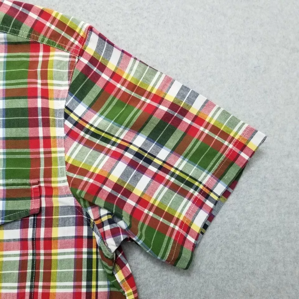 Eddie Bauer Shirts Button Ups Eddie Bauer Shirt Mens Large Plaid Button Up Short Sleeve Green