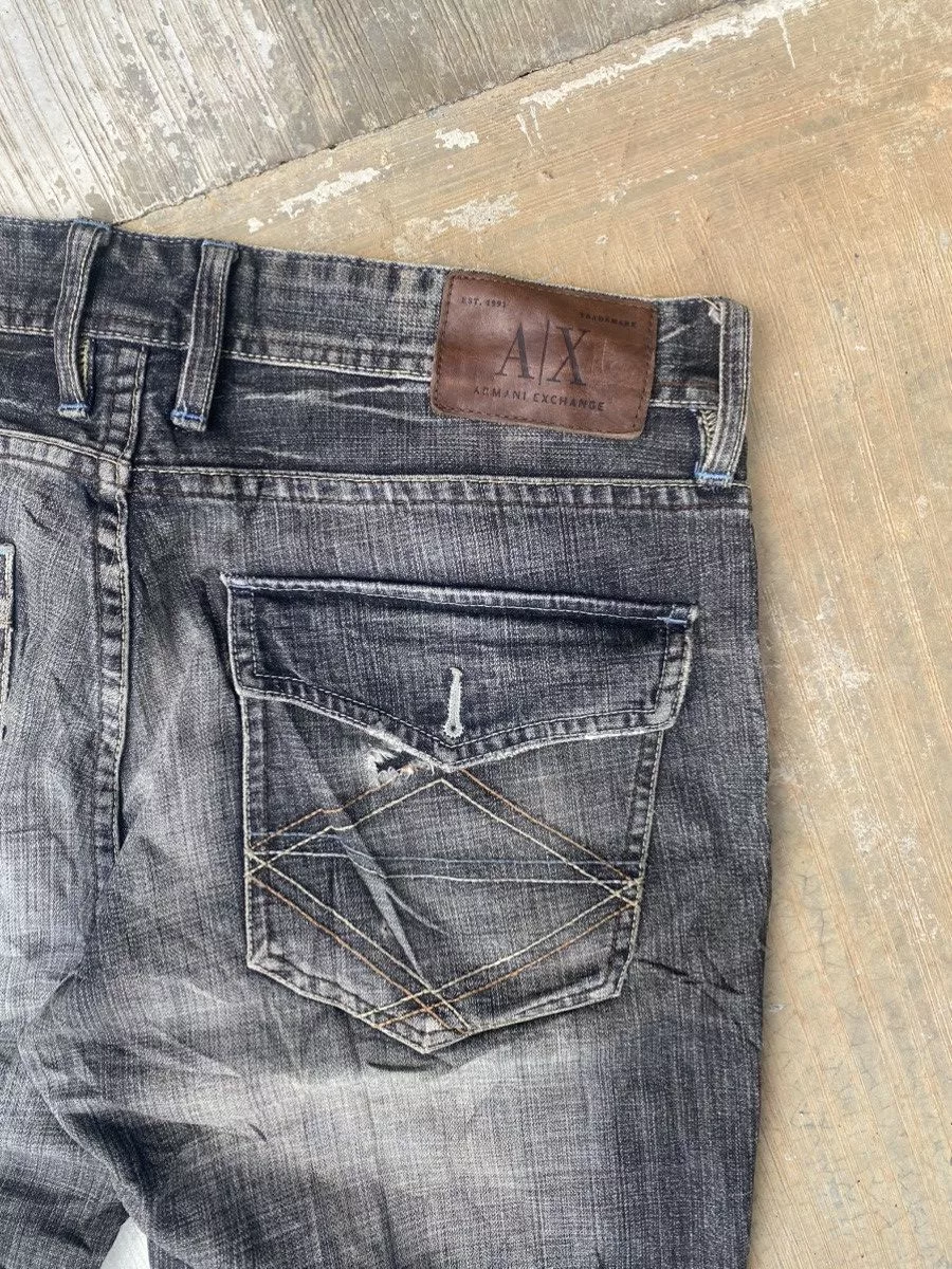 Armani Exchange Denim Armani Exchange × If Six Was Nine Armani Exchange Patchwork Flare Jeans Black