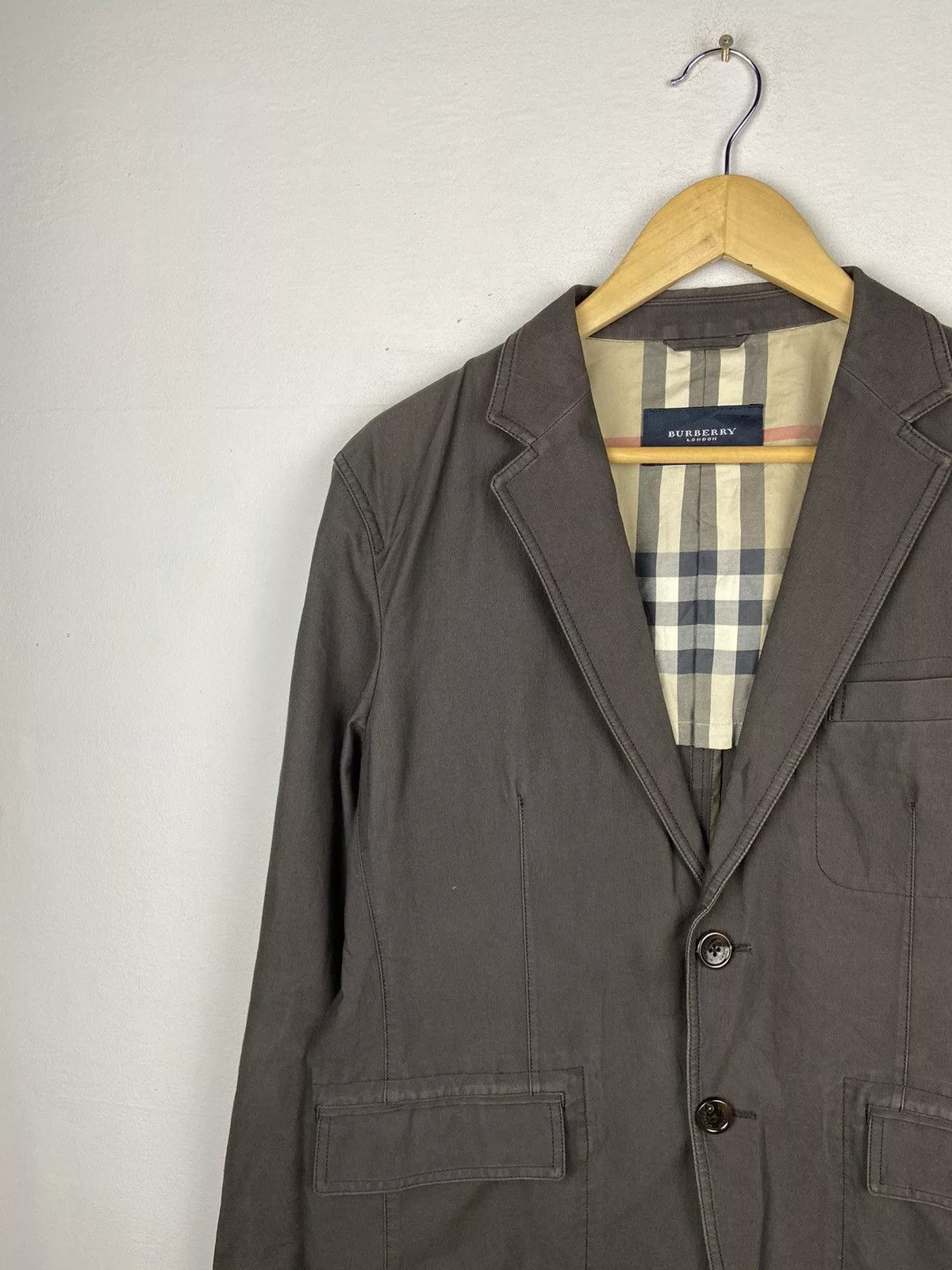 Burberry Heavy Coats Burberry Nova Check Coat Gray