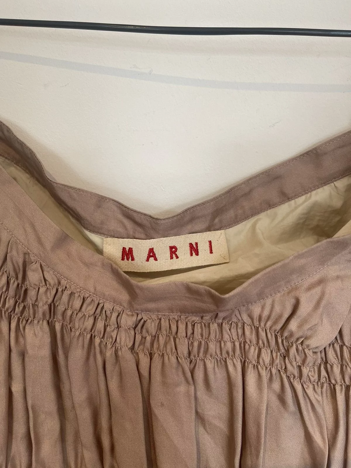 Marni Midi Skirts Marni (Sandy Pink) Layered Ruffle Skirt