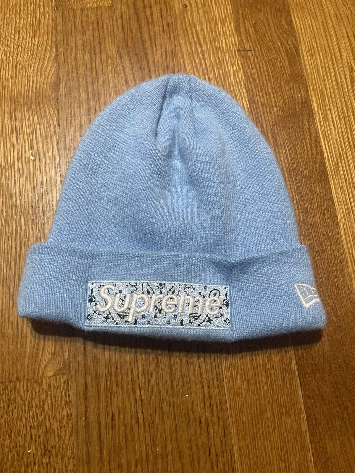 Supreme Hats Supreme New Era box logo beanie Blue