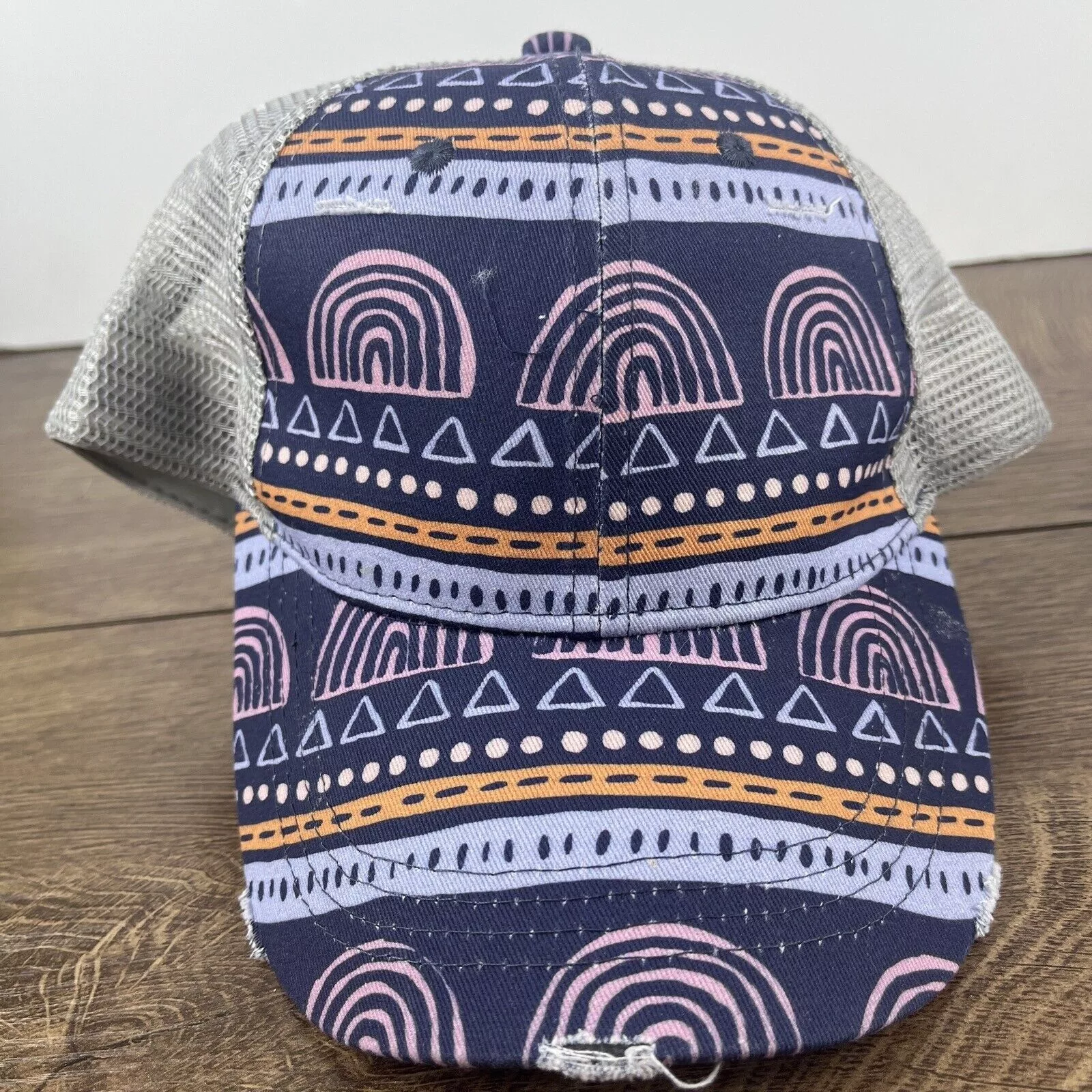 Other Hats Other Blue Creative Hatr Rainbow Pyramid Blue Hat Adjustable Adult