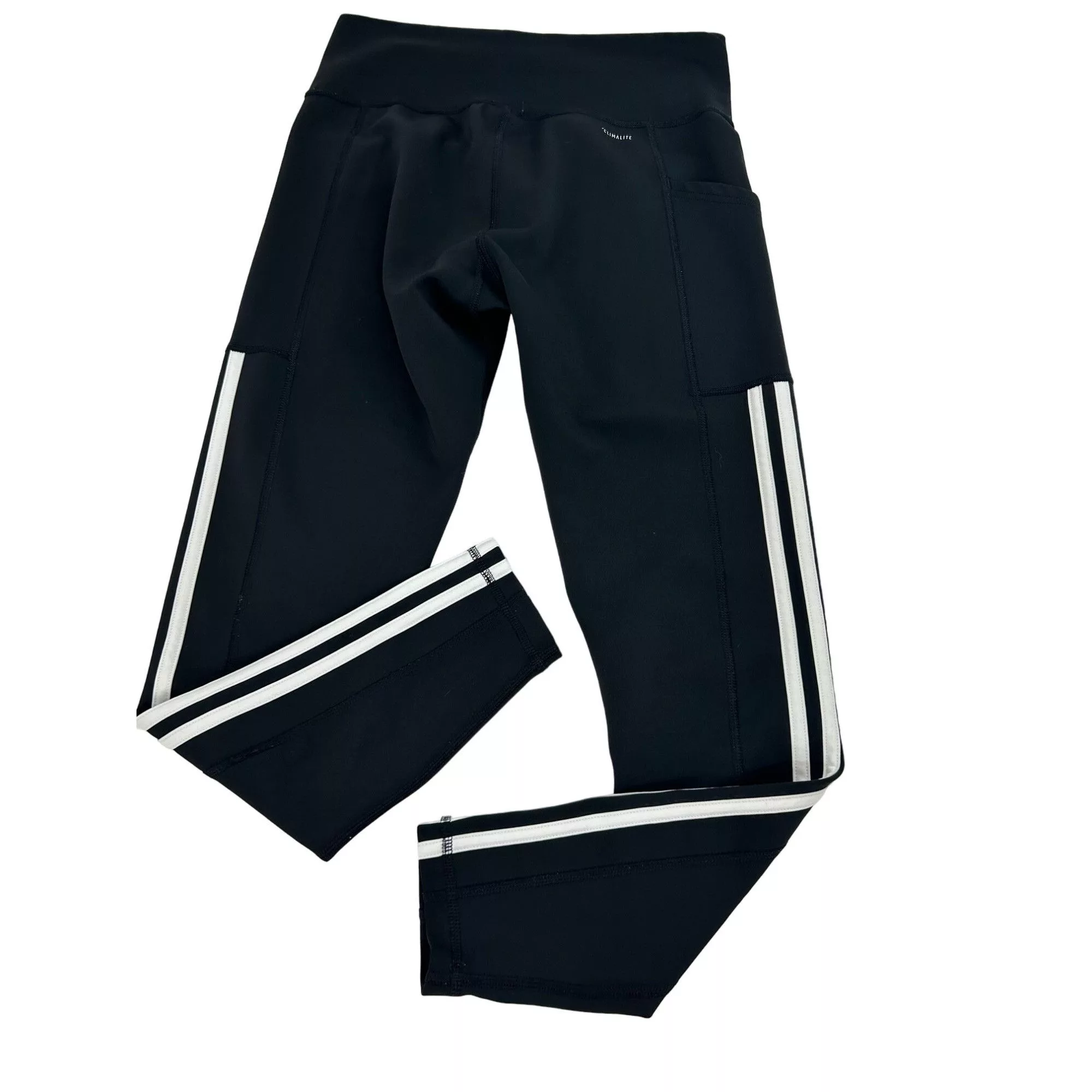 Adidas Leggings Adidas Women Cropped Leggings Climalite Black White Stripes