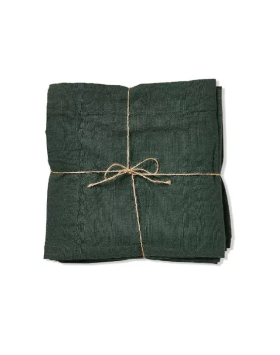 Dark Green Slub Napkin S/4