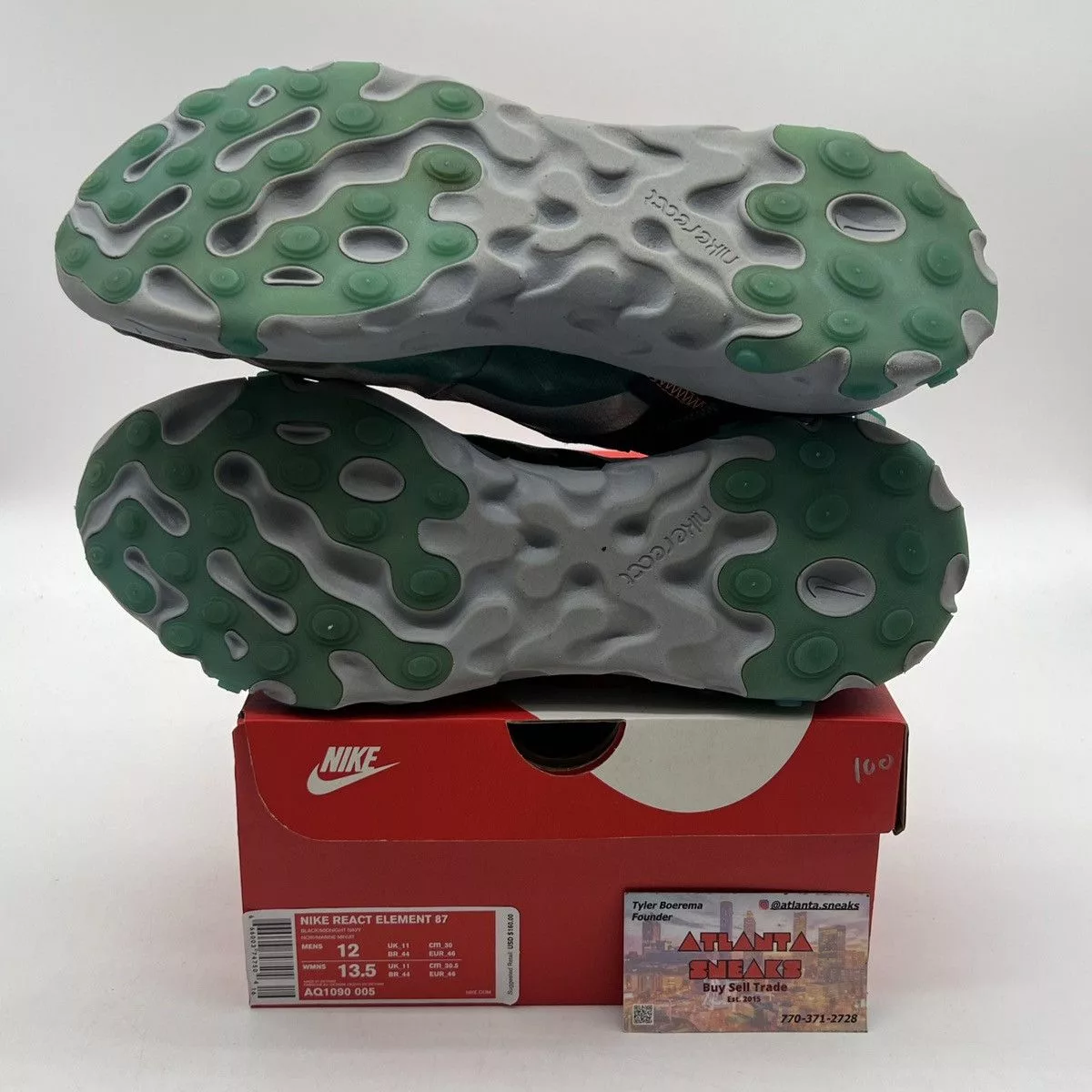 Nike Low Top Sneakers Nike React element 87 Neptune green Blue