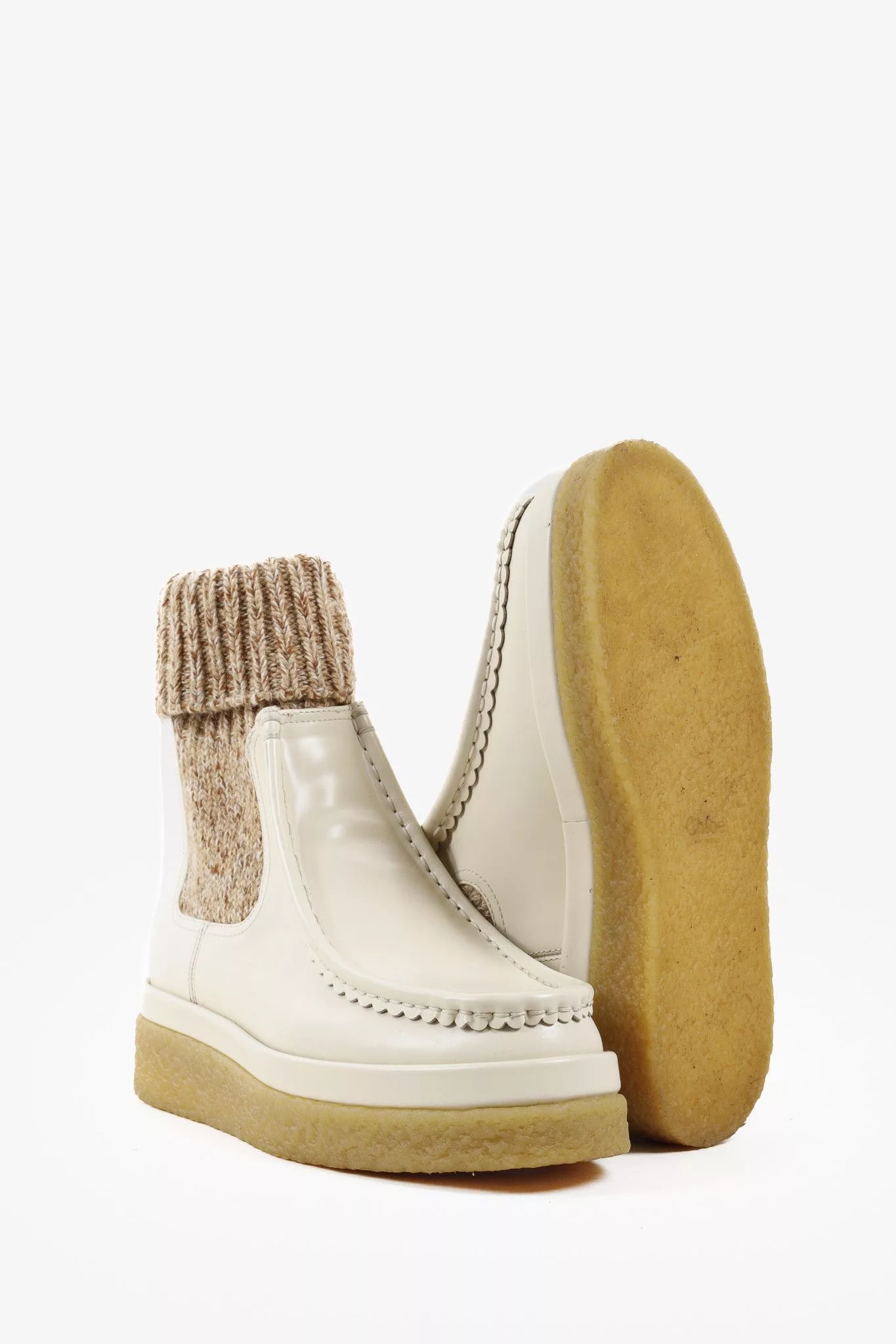 Chloe Boots Chloe Beige Jamie Sock Boots Multi
