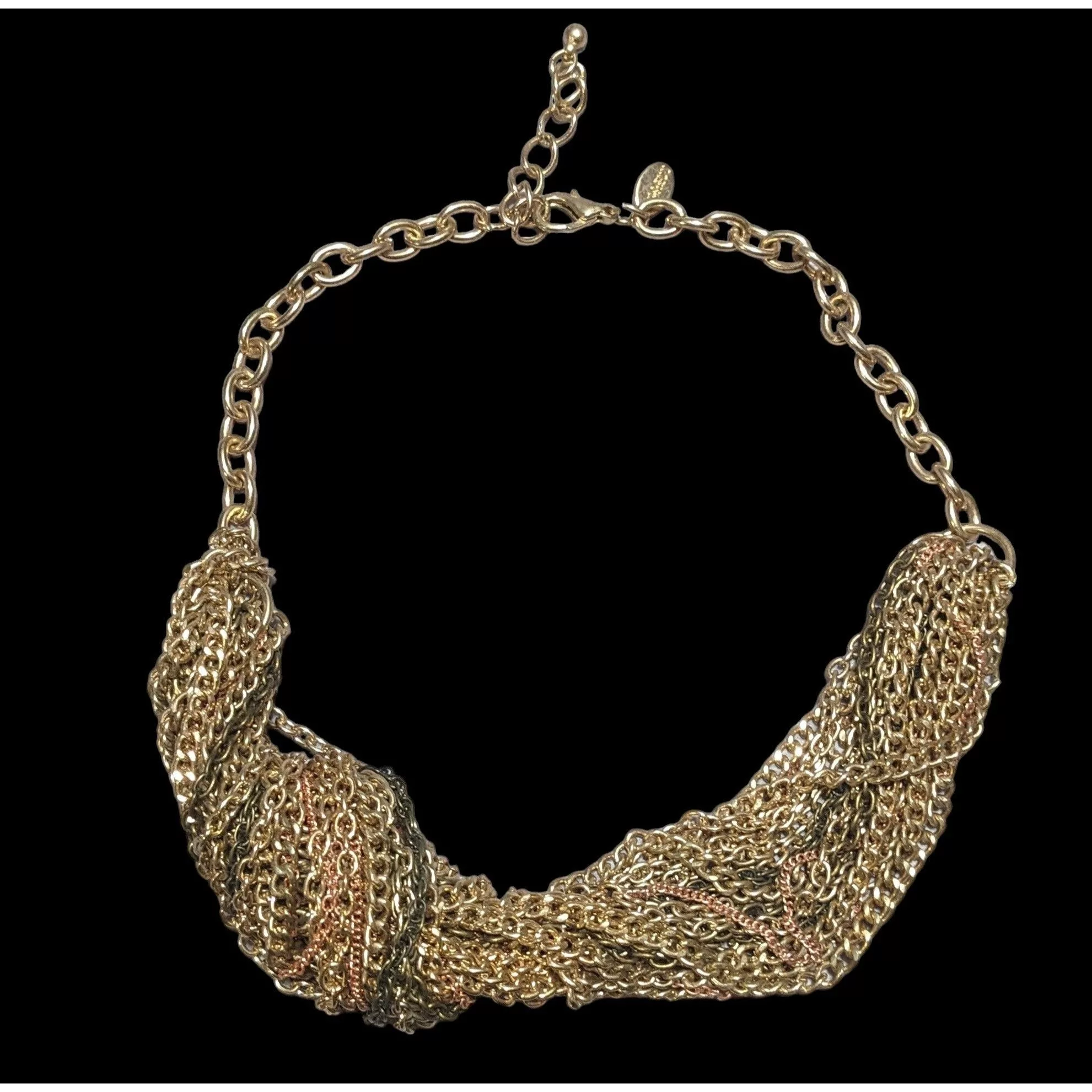 Express Necklaces Express Gold Multichain Knotted Necklace