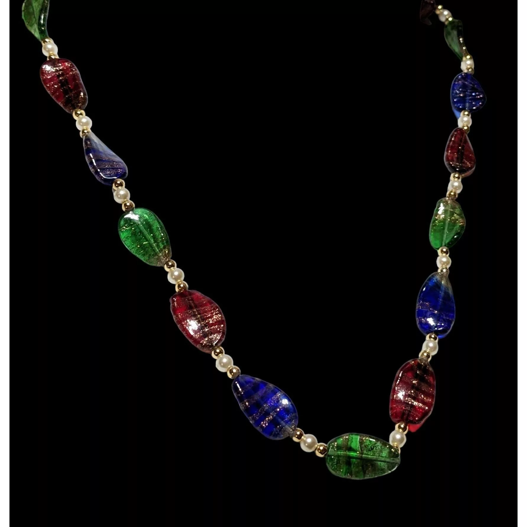 Other Necklaces Other Rainbow Glitter Glass Necklace Multi