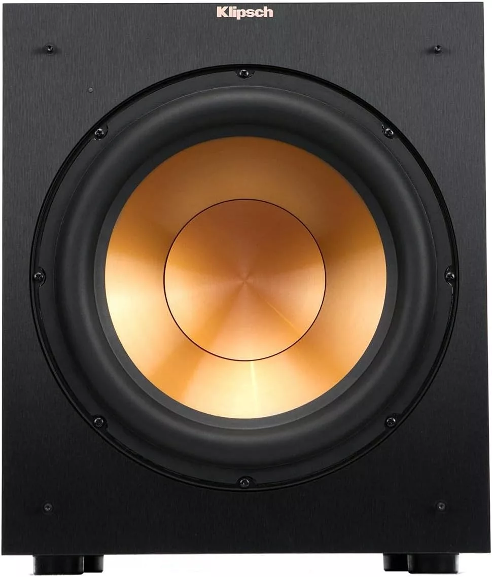Klipsch R-12SW Powerful Deep Bass Front Firing 12 Copper-Spun Driver 400W Digital Power Subwoofer 14" X 18.5" X 16"	"