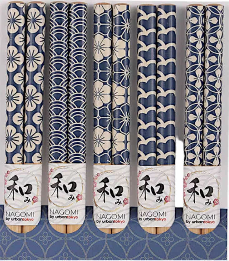 Blue Pattern Chopsticks Set