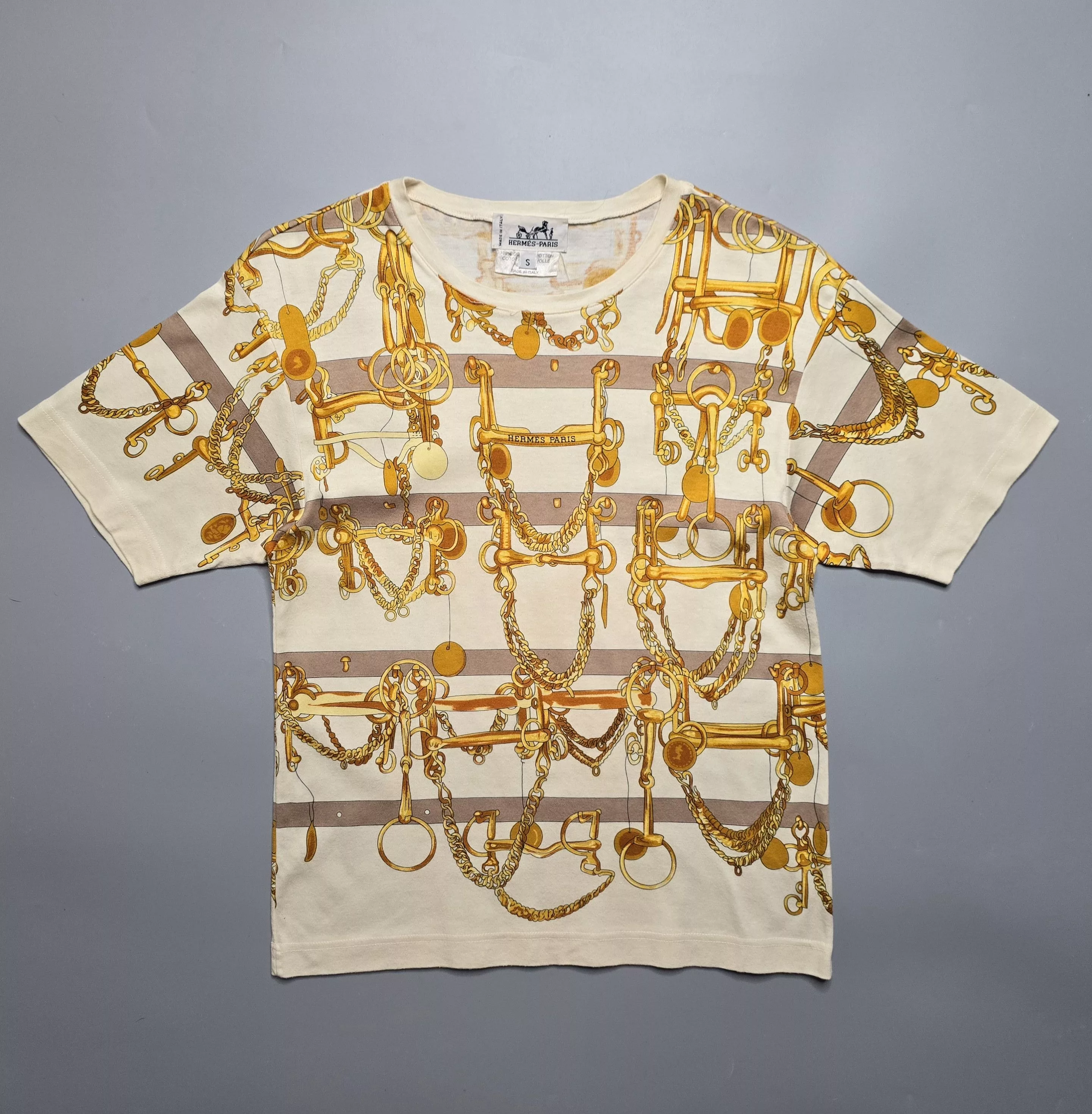 Hermes Short Sleeve T Shirts Hermes - 90s Mors et Filets T-Shirt Multi