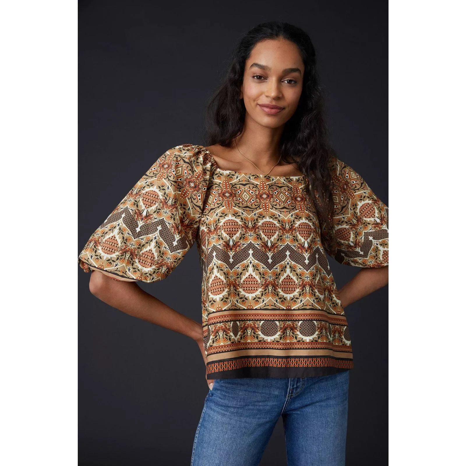 Anthropologie Blouses New Anthropologie Shannon Swing Blouse by Porridge $128 Brown