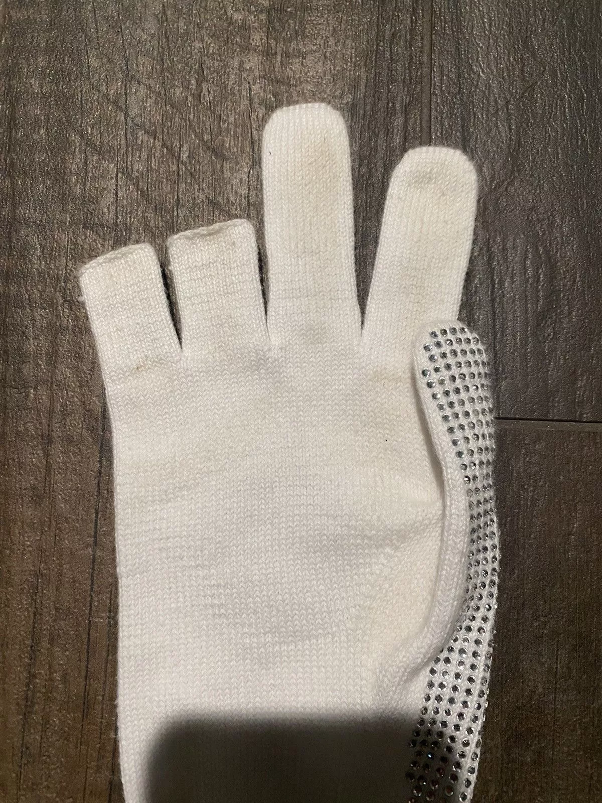 Doublet Miscellaneous Doublet Finger Sign Studded Gloves White