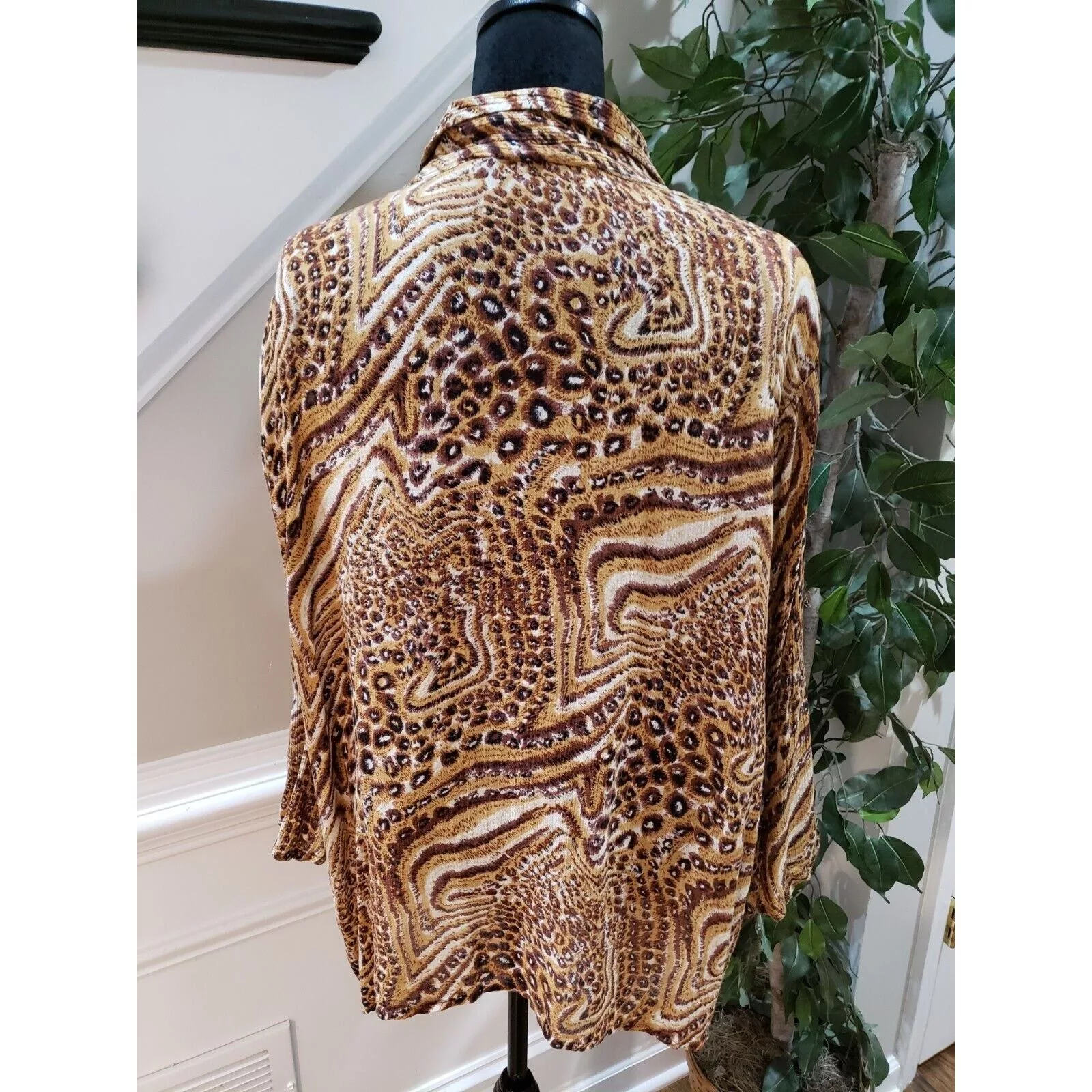 Other Button Ups Other MPH Collection Collared Long Sleeve Button Down Shirt 2X Brown