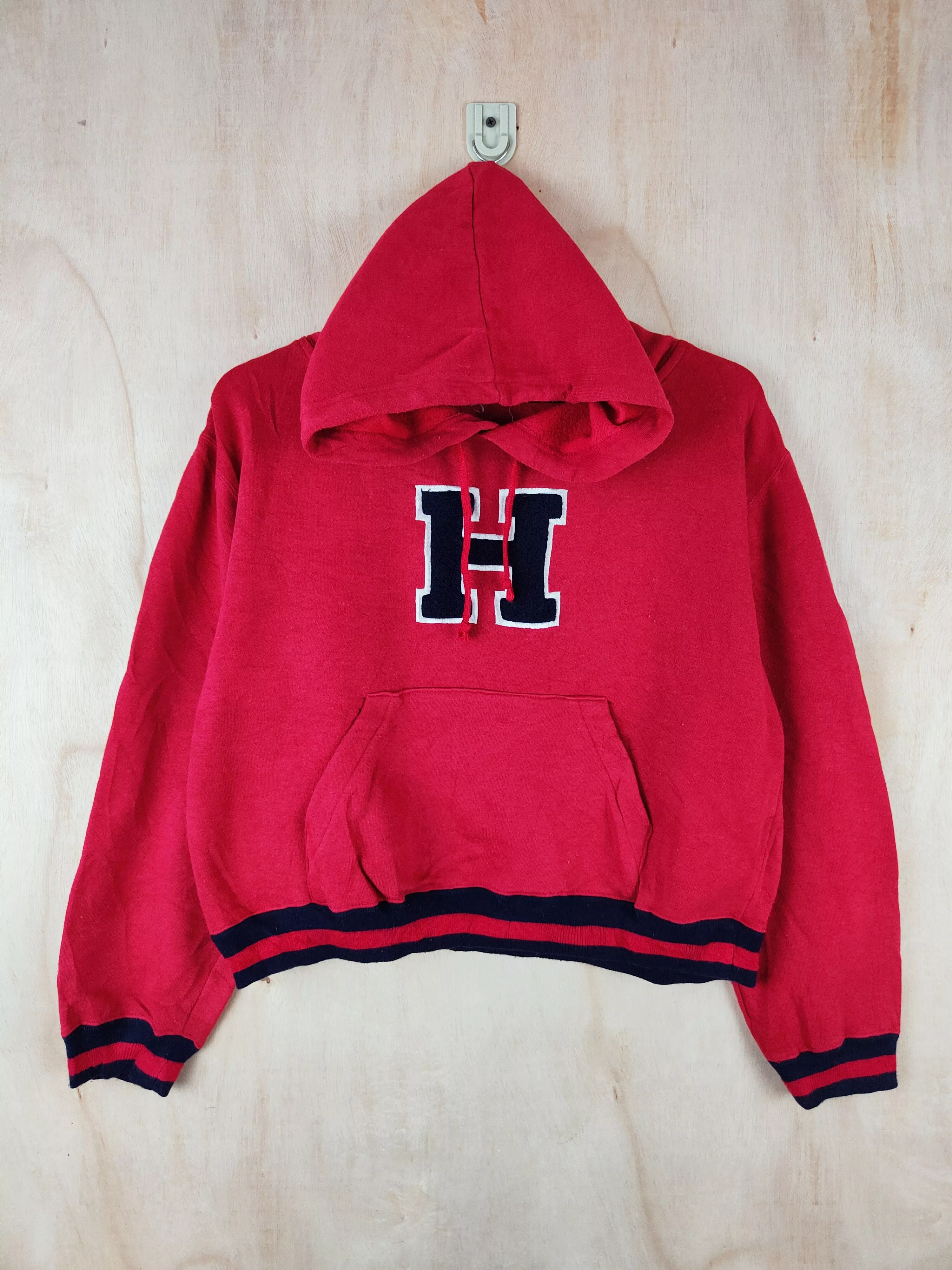 Vintage Crop Tops Vintage H.Ripas Active Red Hoodie Crop Tops 💥 Rare design Streetwear