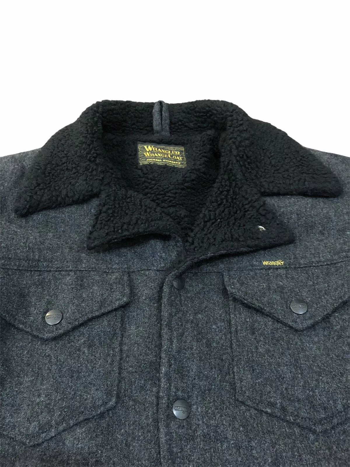 Journal Standard Light Jackets Journal Standard × Wrangler Wrangler x Journal Standard Wool Sherpa Double Jacket Gray