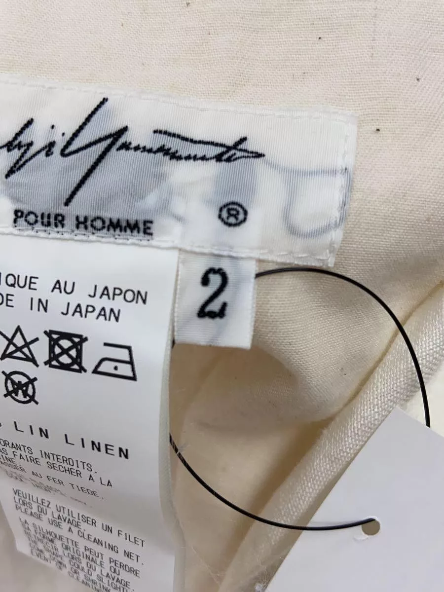 Yohji Yamamoto Casual Pants YOHJI YAMAMOTO linen pants HD-P61-327 White