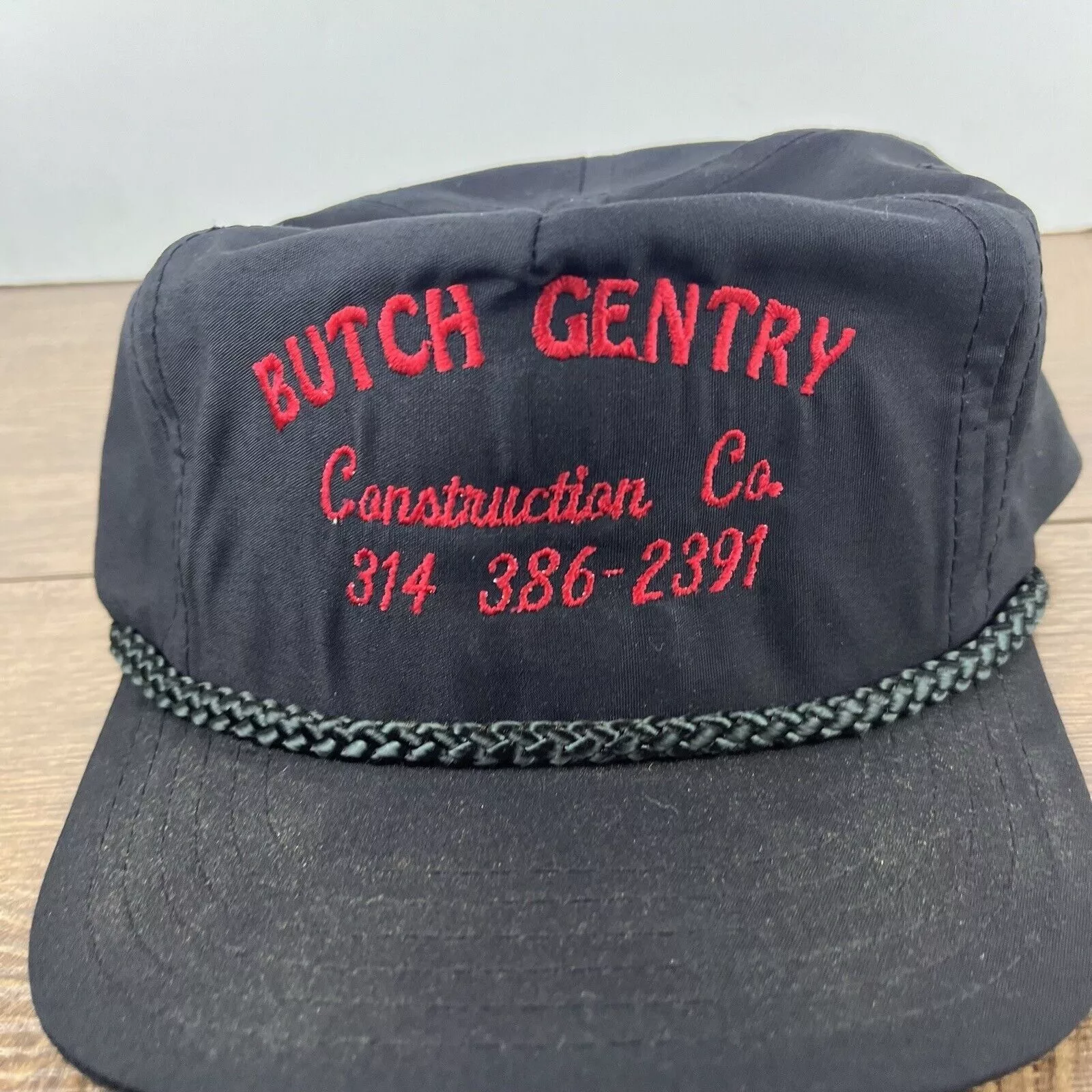 Other Hats Other Butch Gentry Construction Hat Black Adjustable Hat Black Adu