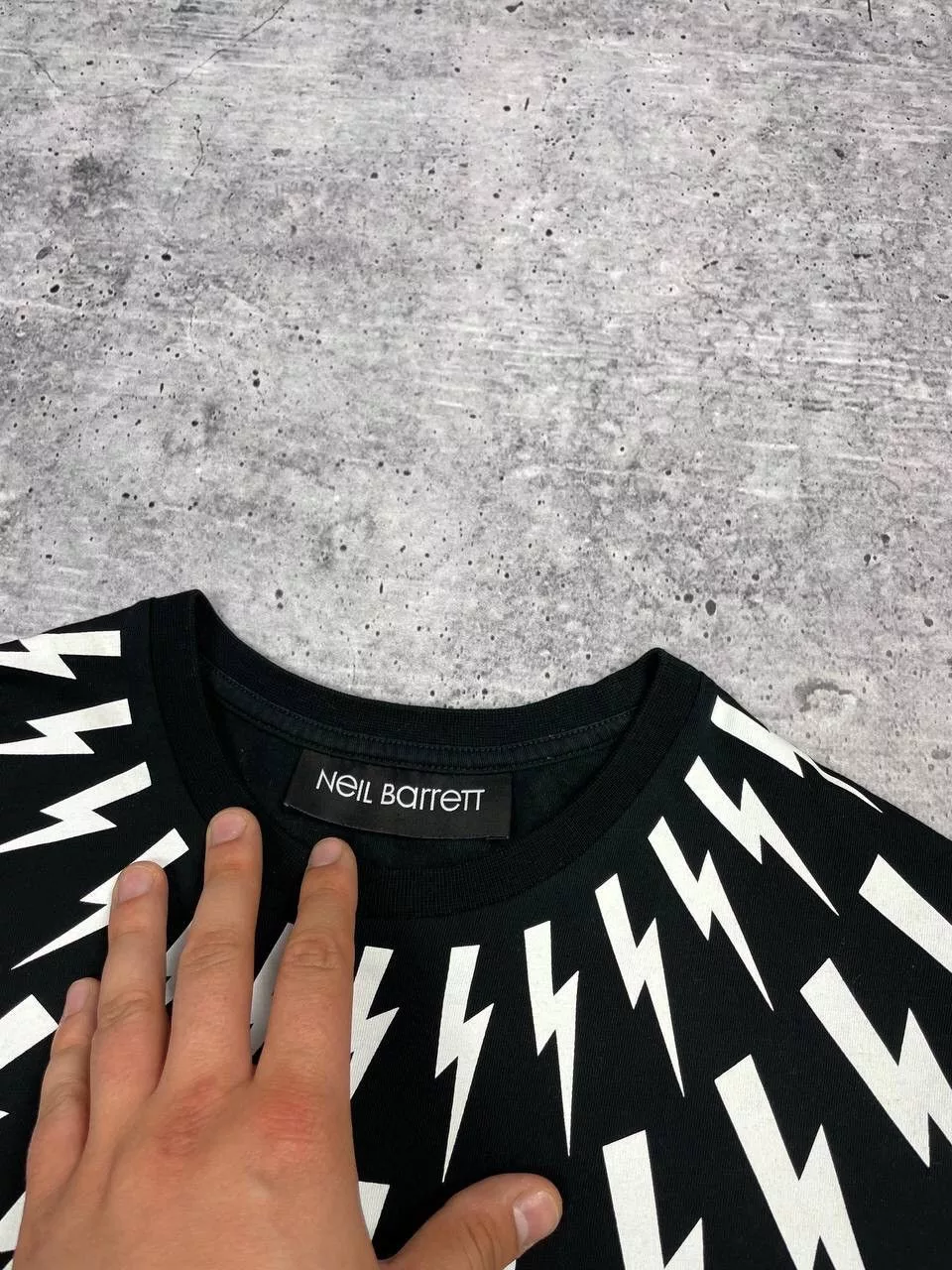 Neil Barrett Short Sleeve T Shirts Vintage Neil Barrett Black Slim Fit Big Logo Shirt Tee Y2K Luxury