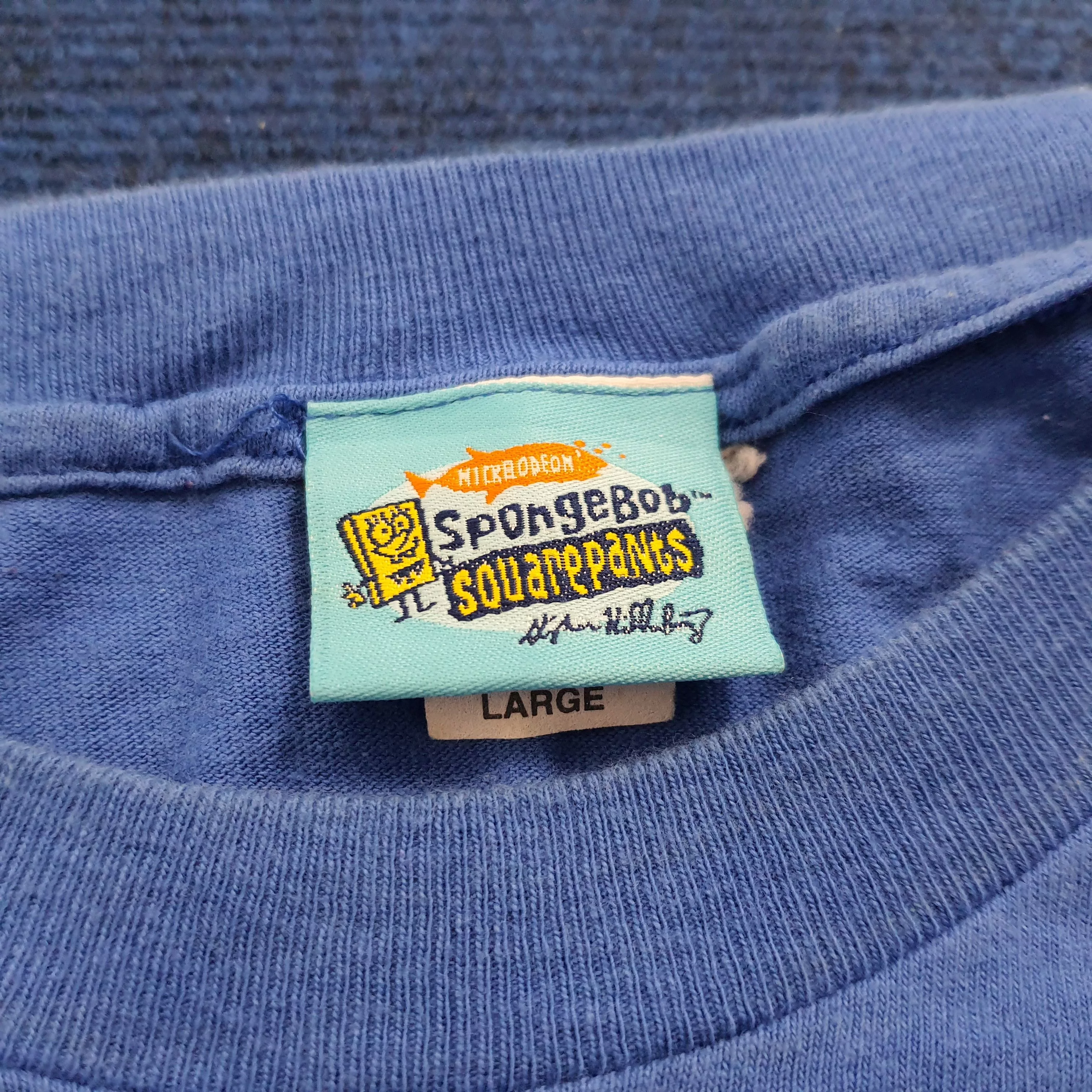 Nickelodeon Short Sleeve T Shirts Nickelodeon Supersponge SpongeBob Square Pants T-shirt Blue