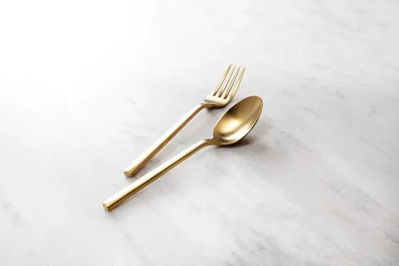 Arezzo Brushed Gold 2pc Serving Set, Boxed