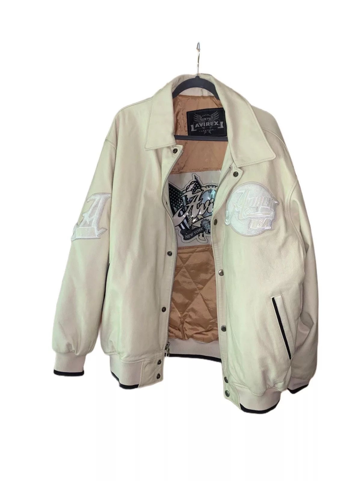 Avirex Leather Jackets Avirex NY Leather Jacket Vintage White