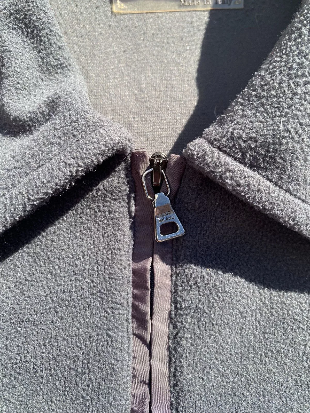 Prada Light Jackets Prada × Vintage Vintage Prada Grey Fleece Quarter zip pullover 90s Gray