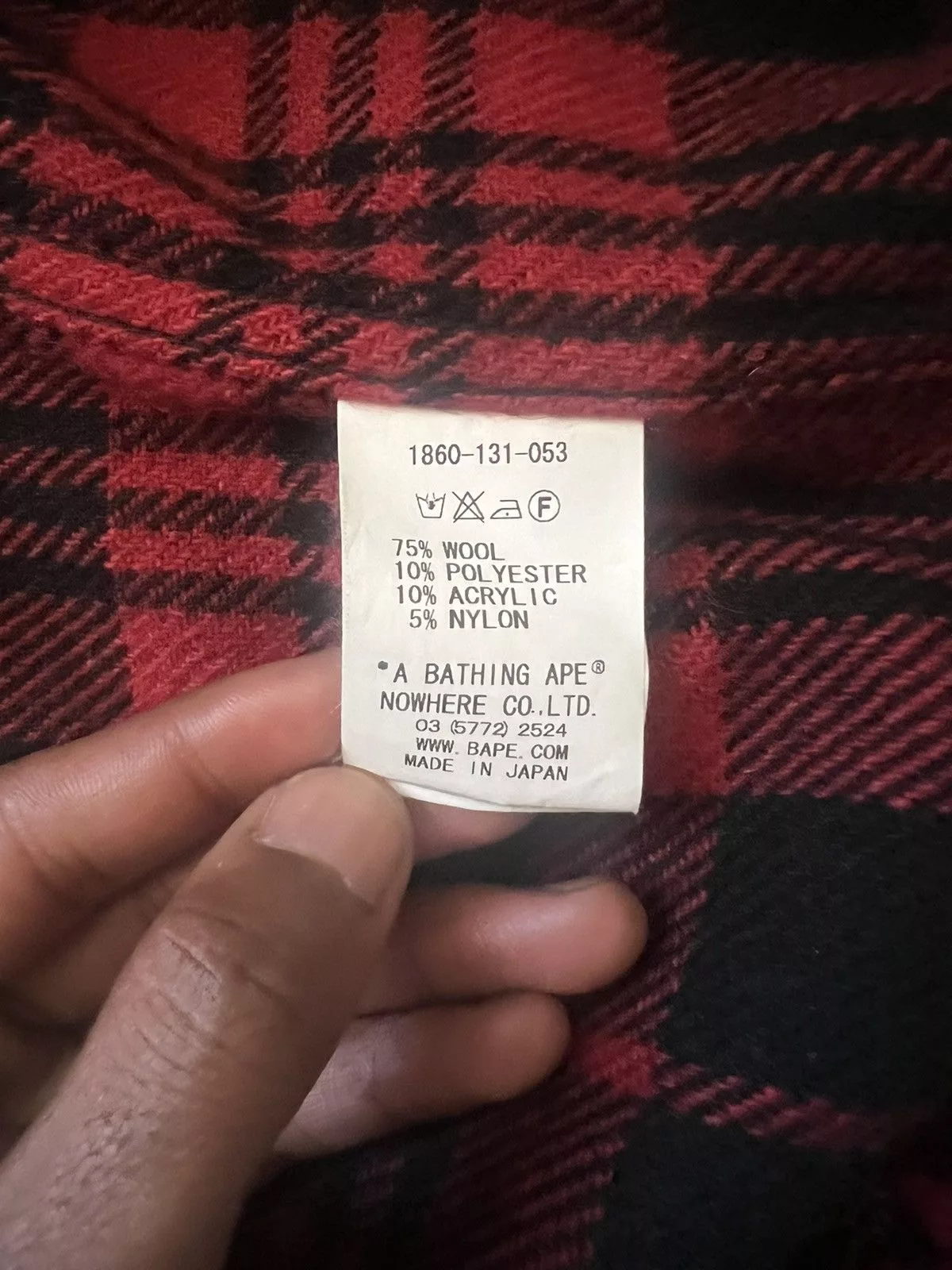 Bape Light Jackets Vintage Bape Lumberjack Flannel Red