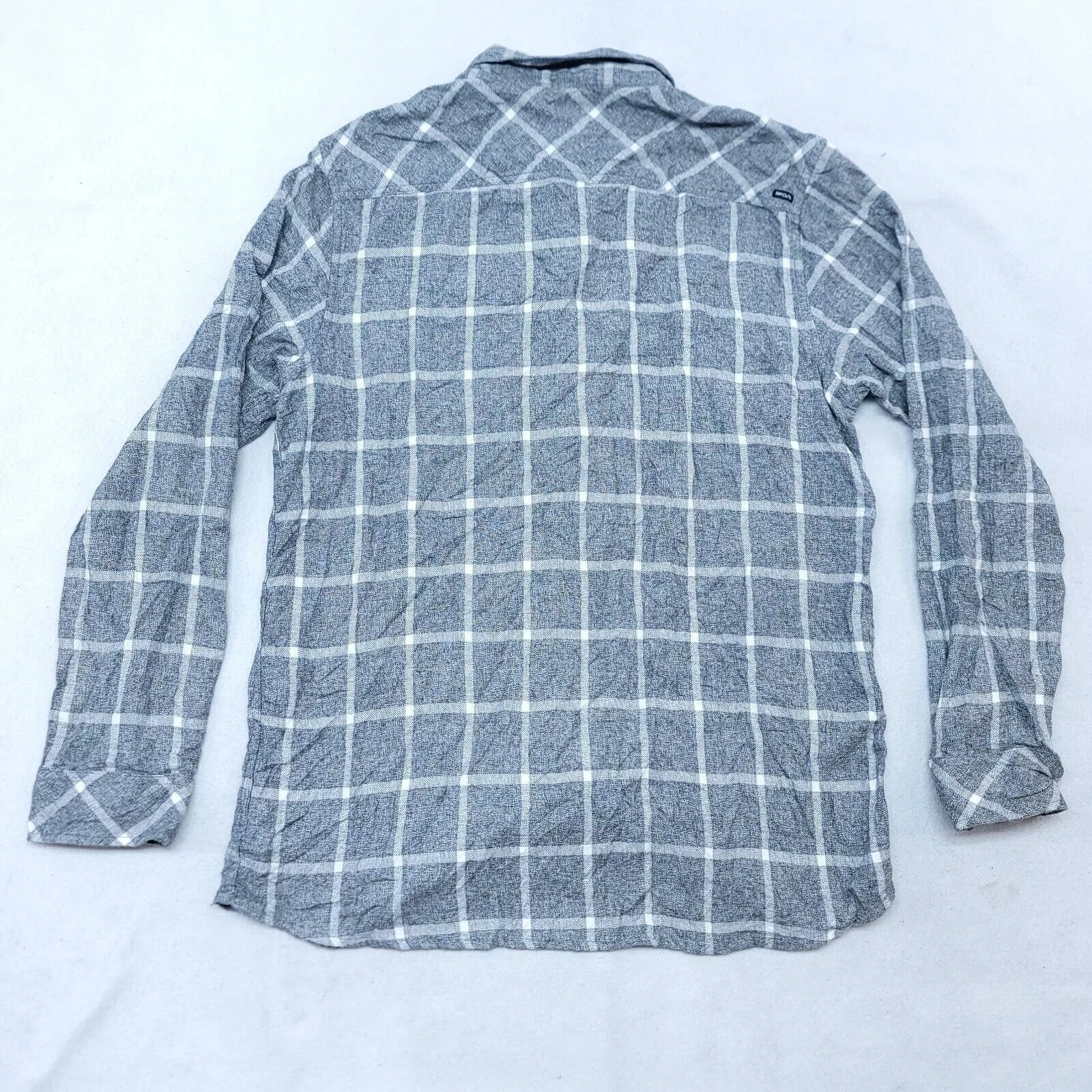 Rip Curl Shirts Button Ups Rip Curl Ripcurl Windowpane Flannel Shirt Mens Size XL Gray White
