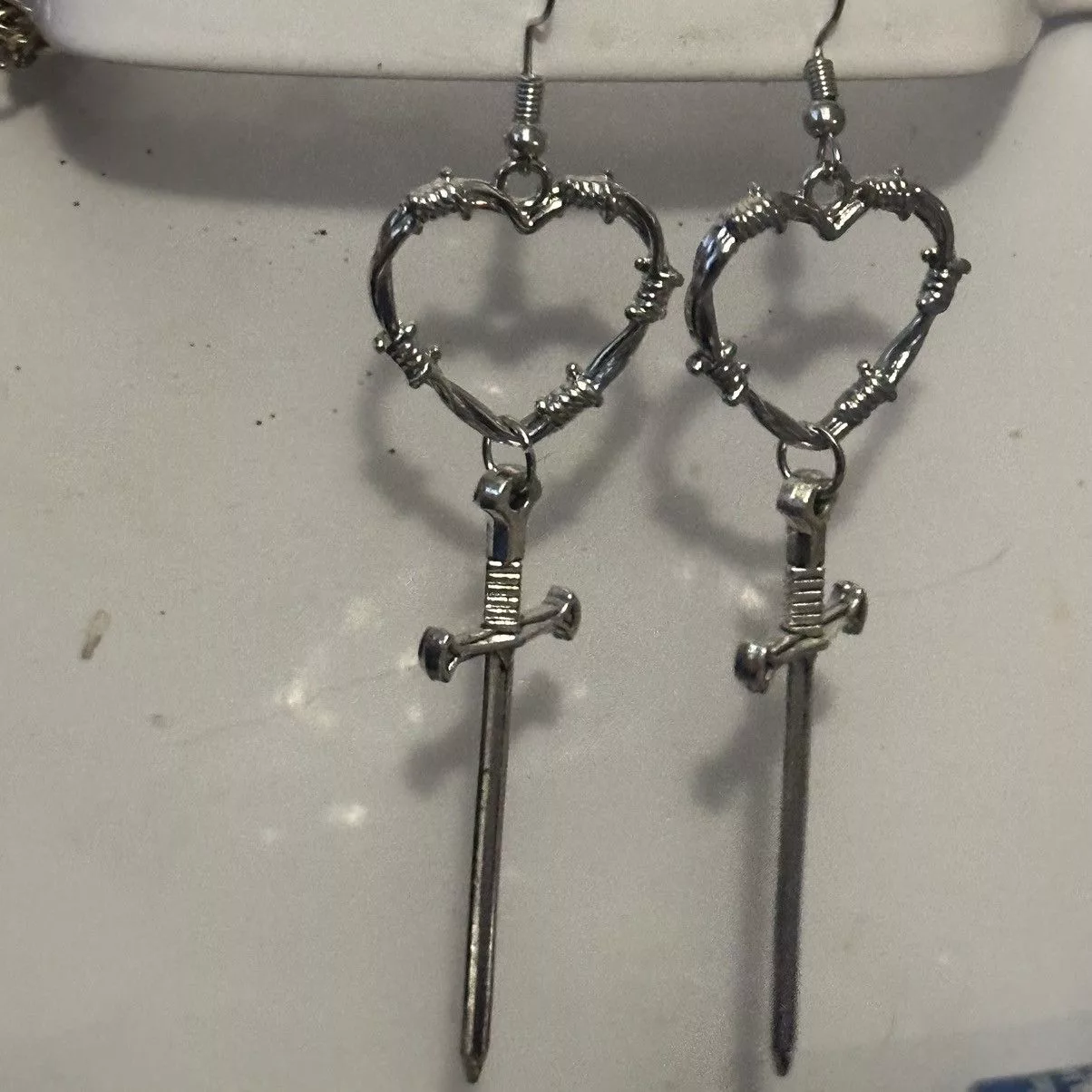 Other Earrings Other Sword dangle earrings Silver