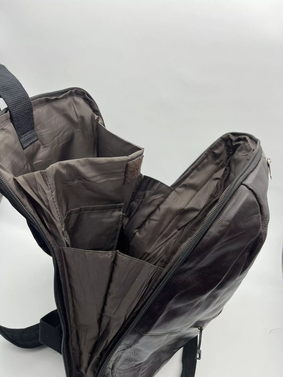 Leather Bags Luggage Leather Backpack Doublee Marvest Compration Brown