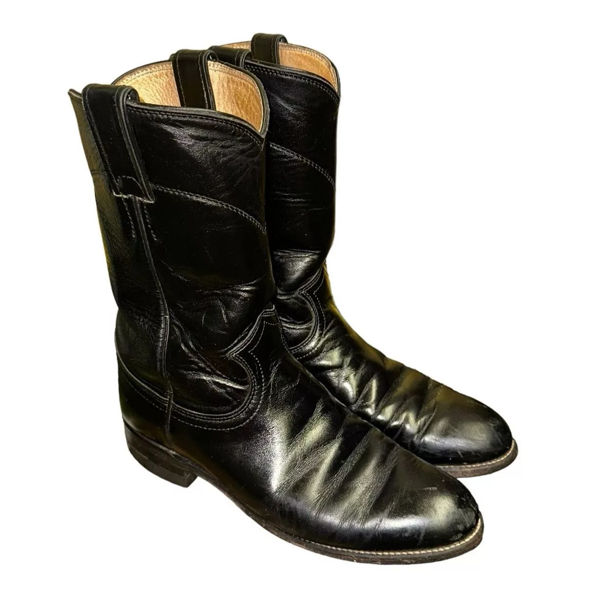 Justin Boots Justin Black Classic Roper Boots