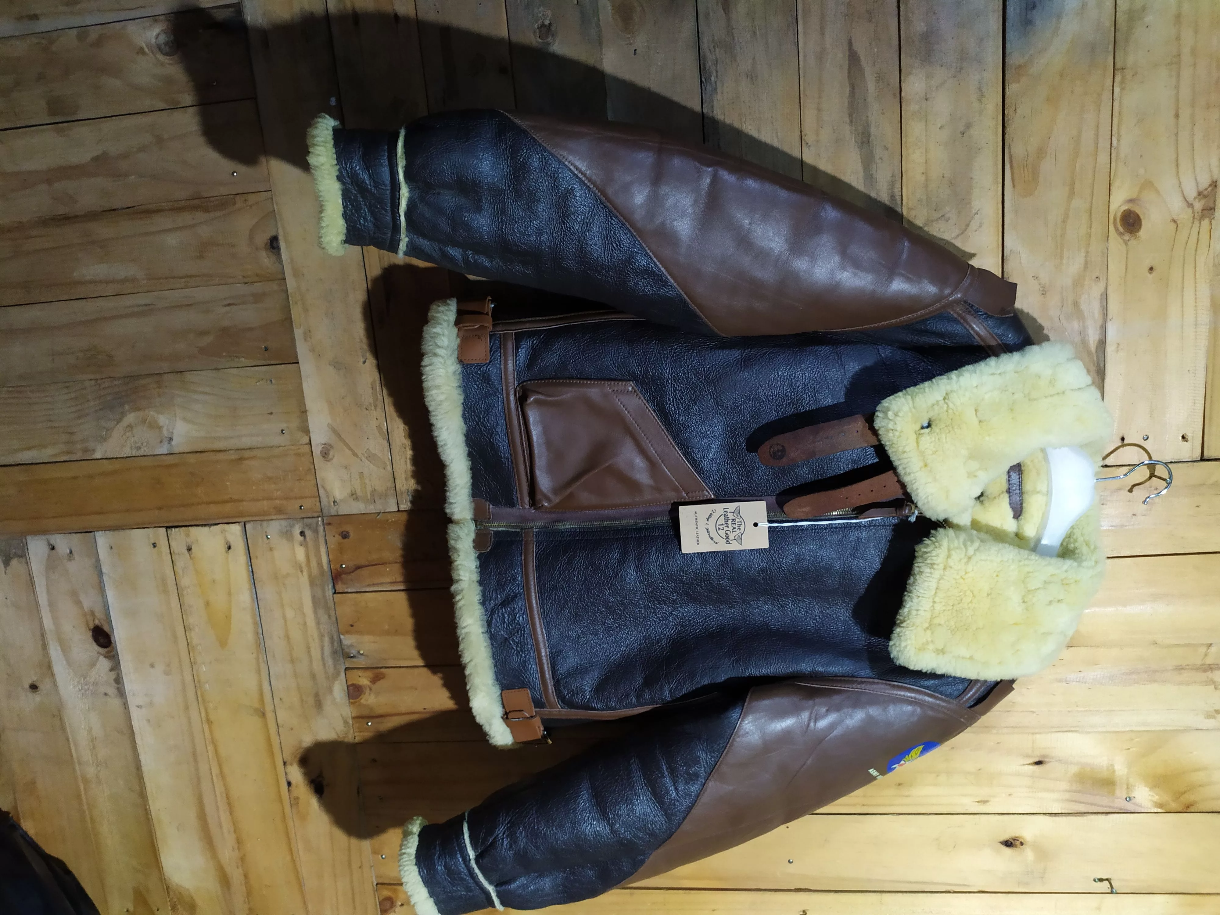 Buzz Rickson's Leather Jackets Buzz Rickson's B.RICKSON CLO. CO LEATHER DUO TONE TYPE B3 FLIGHT JACKET Brown