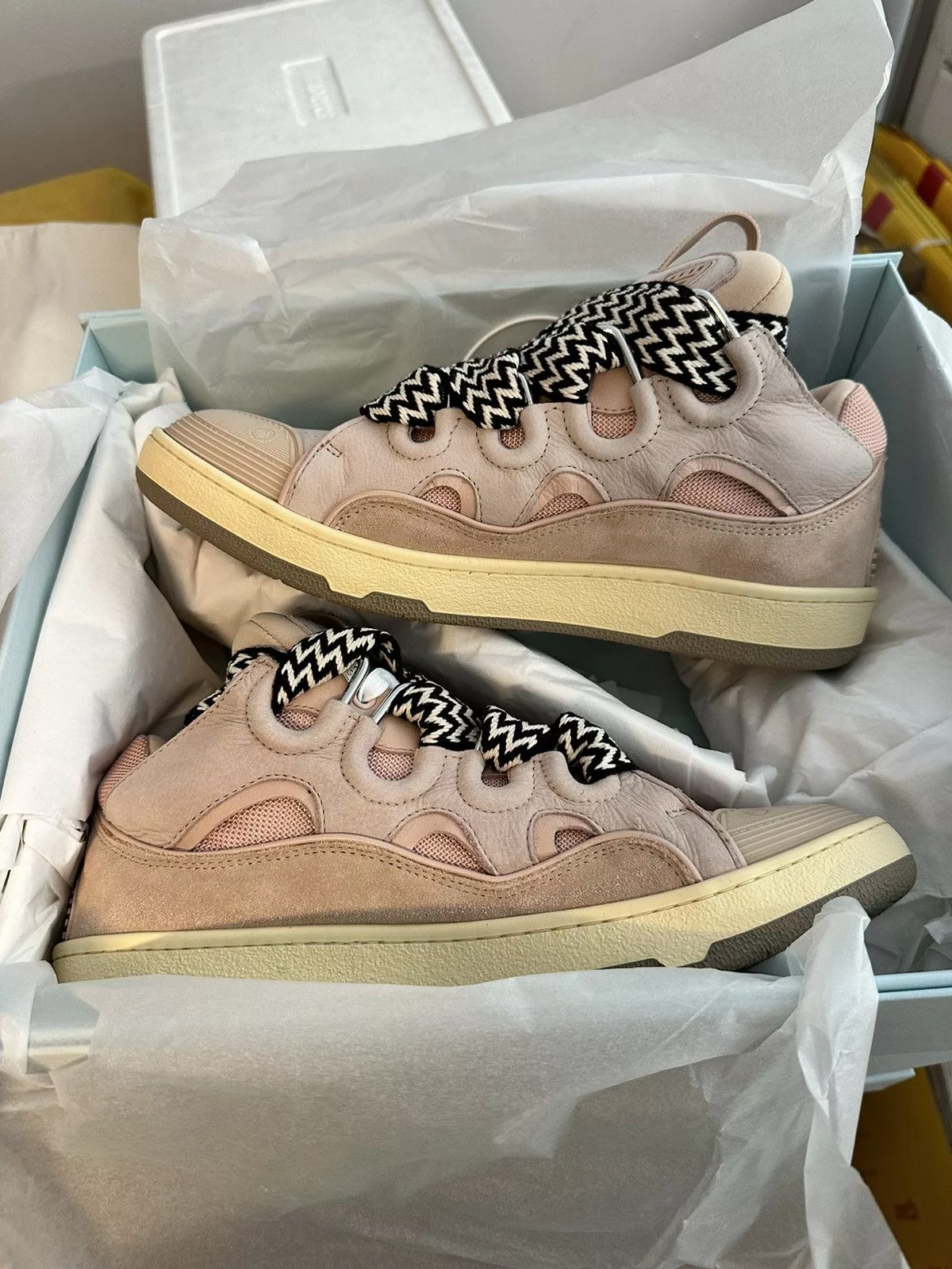 Lanvin Low Top Sneakers Lanvin Pale pink CURB SNEAKERS