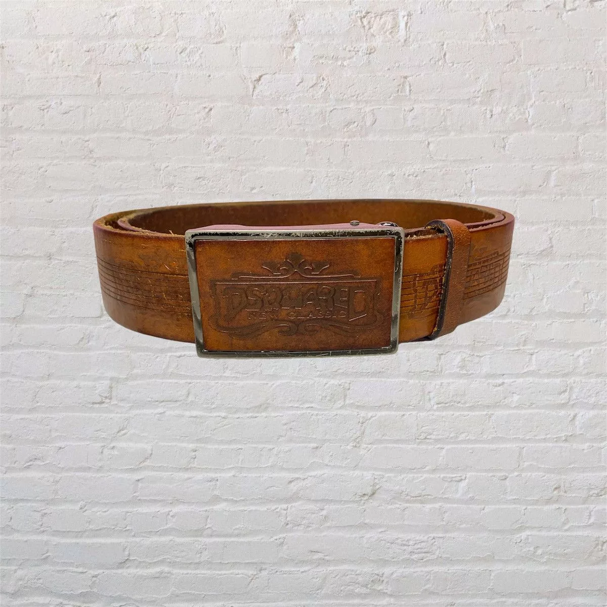Dsquared2 Belts Dsquared2 × Vintage Dsquared new classic leather belt Brown