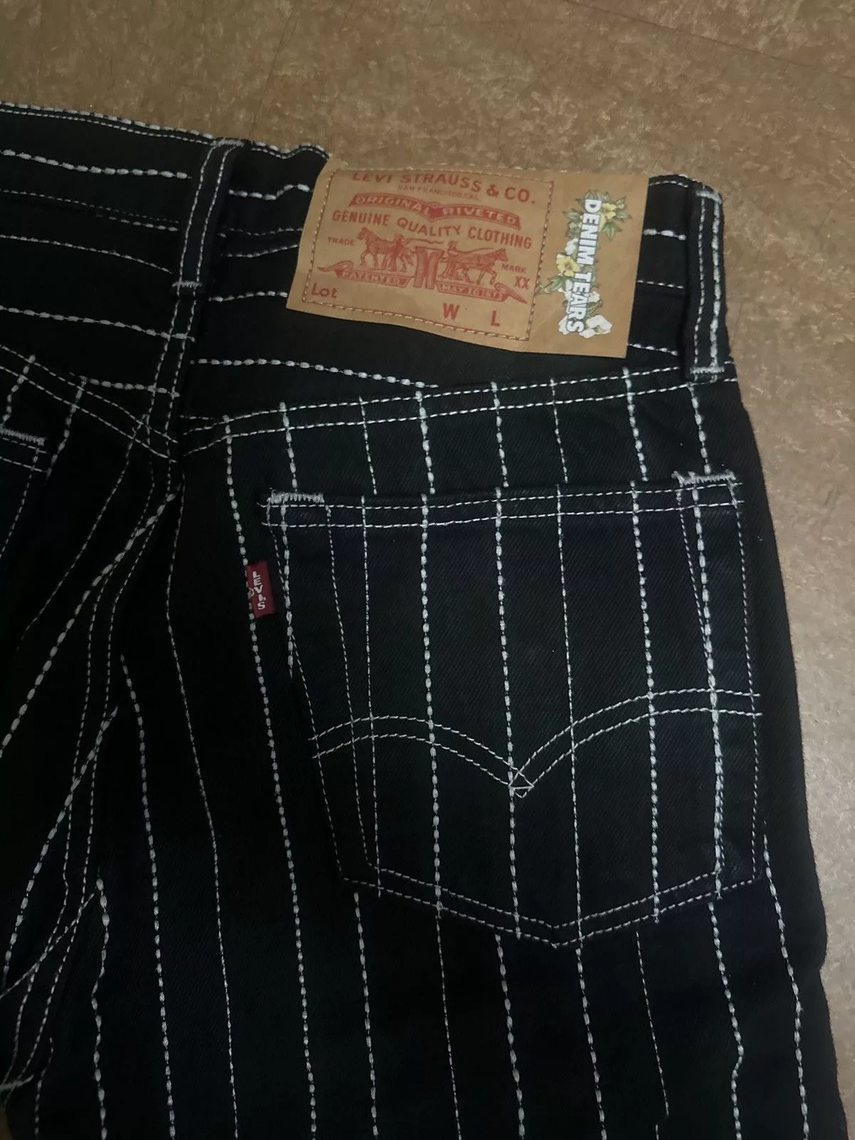 DENIM TEARS Denim DENIM TEARS Peace Patchwork Black